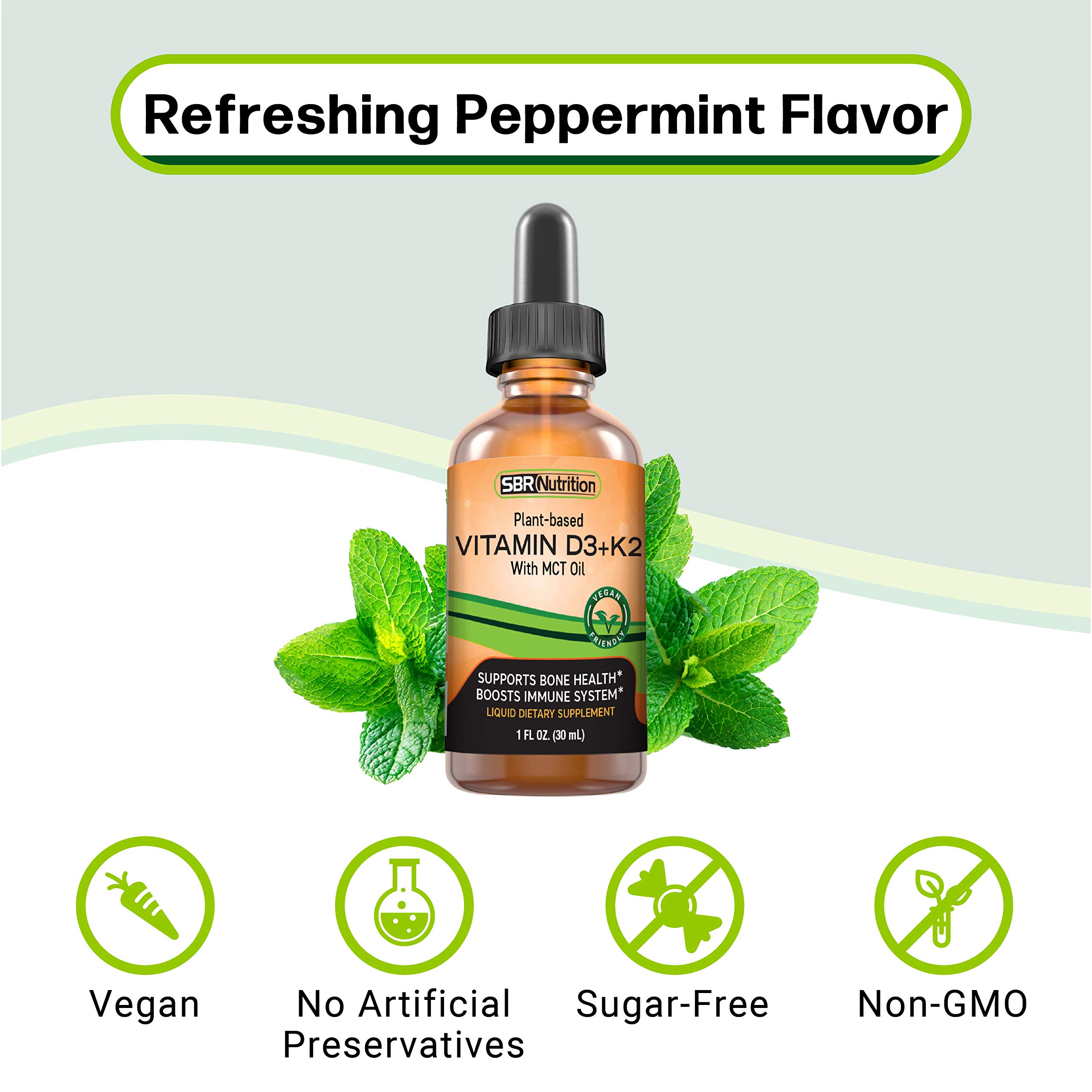 Foto 5 pulgar | Suplemento Líquido Vegano de Vitamina D3 + K2 de Sbr Nutrition - Venta Internacional