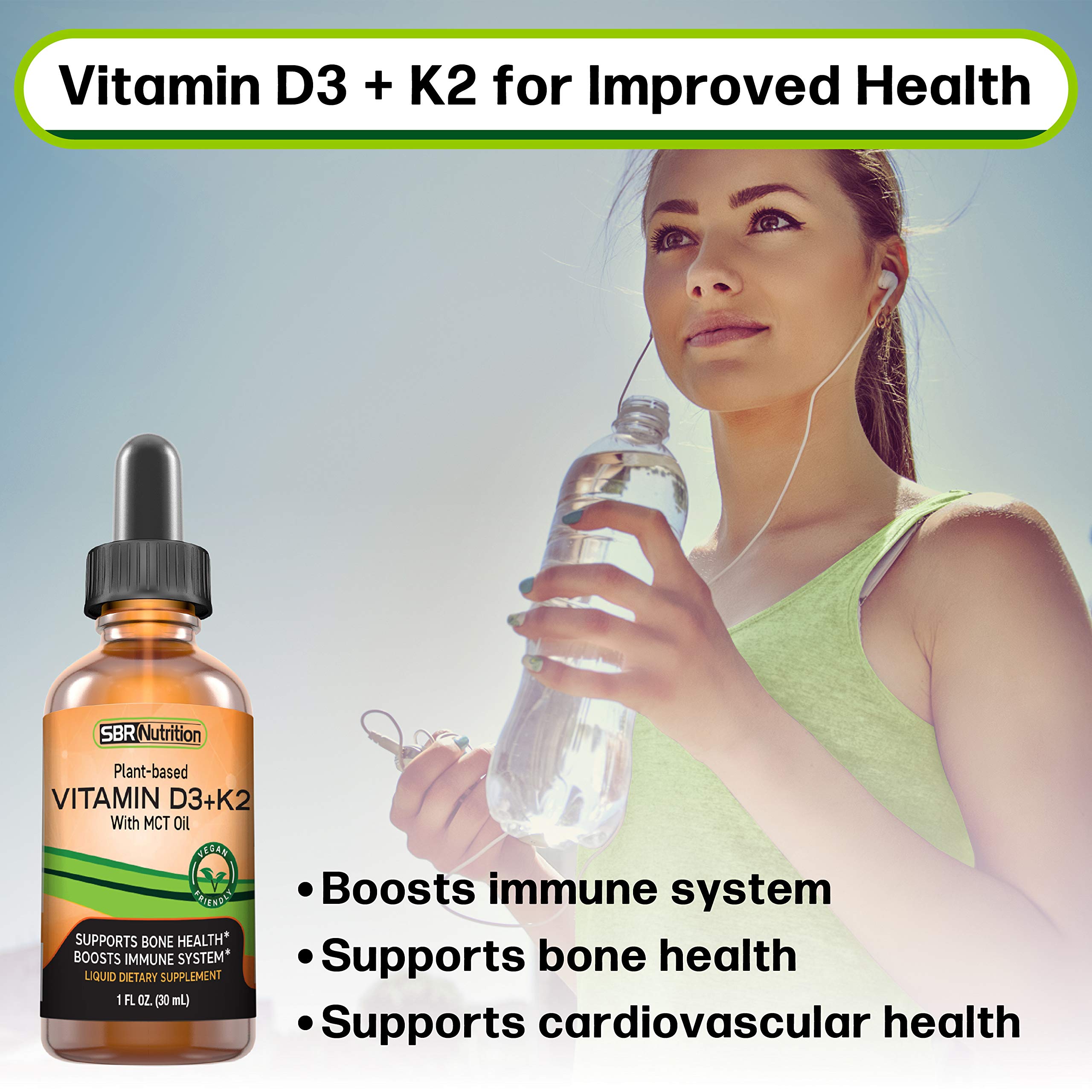 Foto 6 pulgar | Suplemento Líquido Vegano de Vitamina D3 + K2 de Sbr Nutrition - Venta Internacional