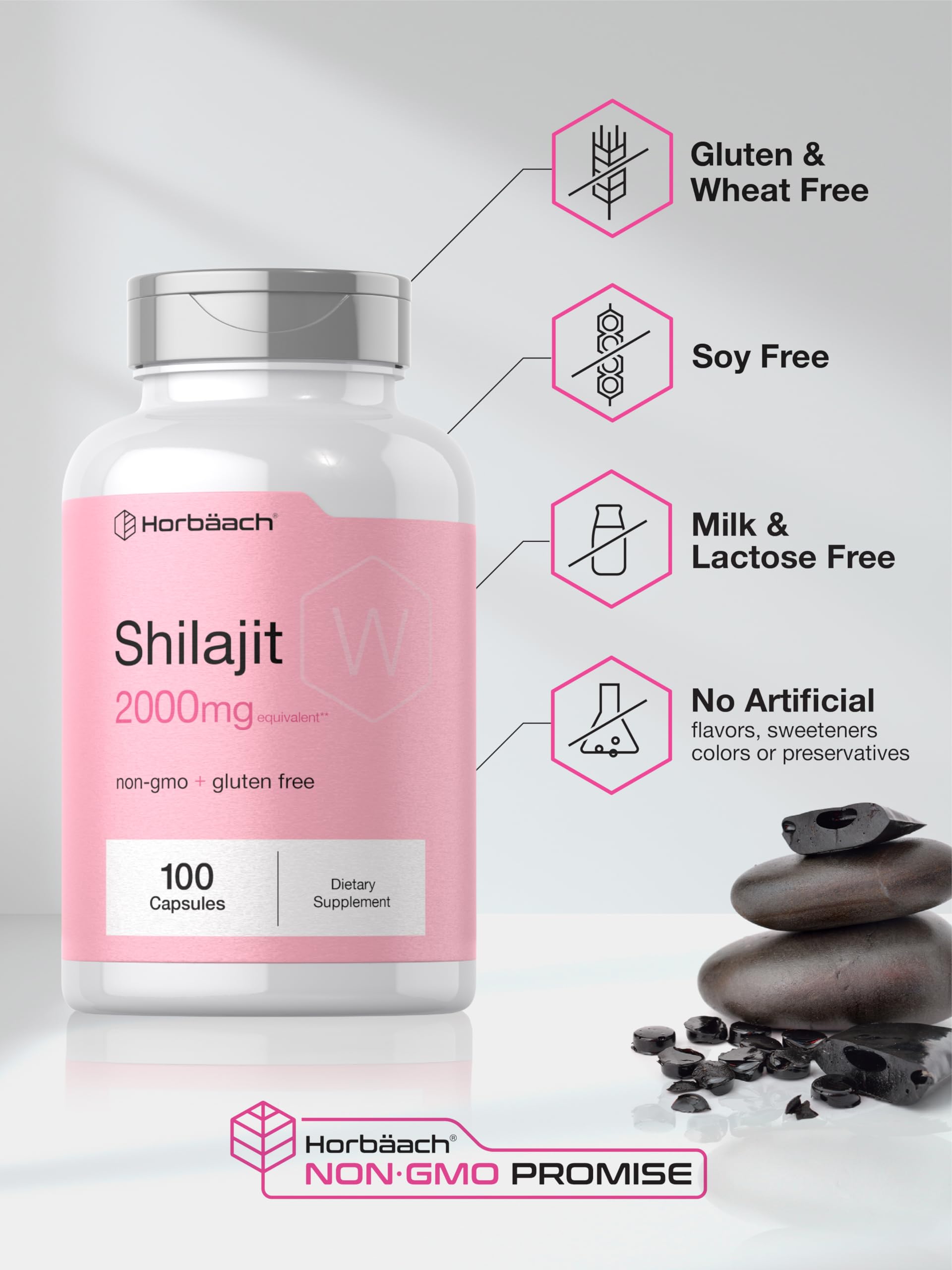 Foto 6 pulgar | Suplemento Horbäach Shilajit 2000 mg 100 Unidades - Venta Internacional