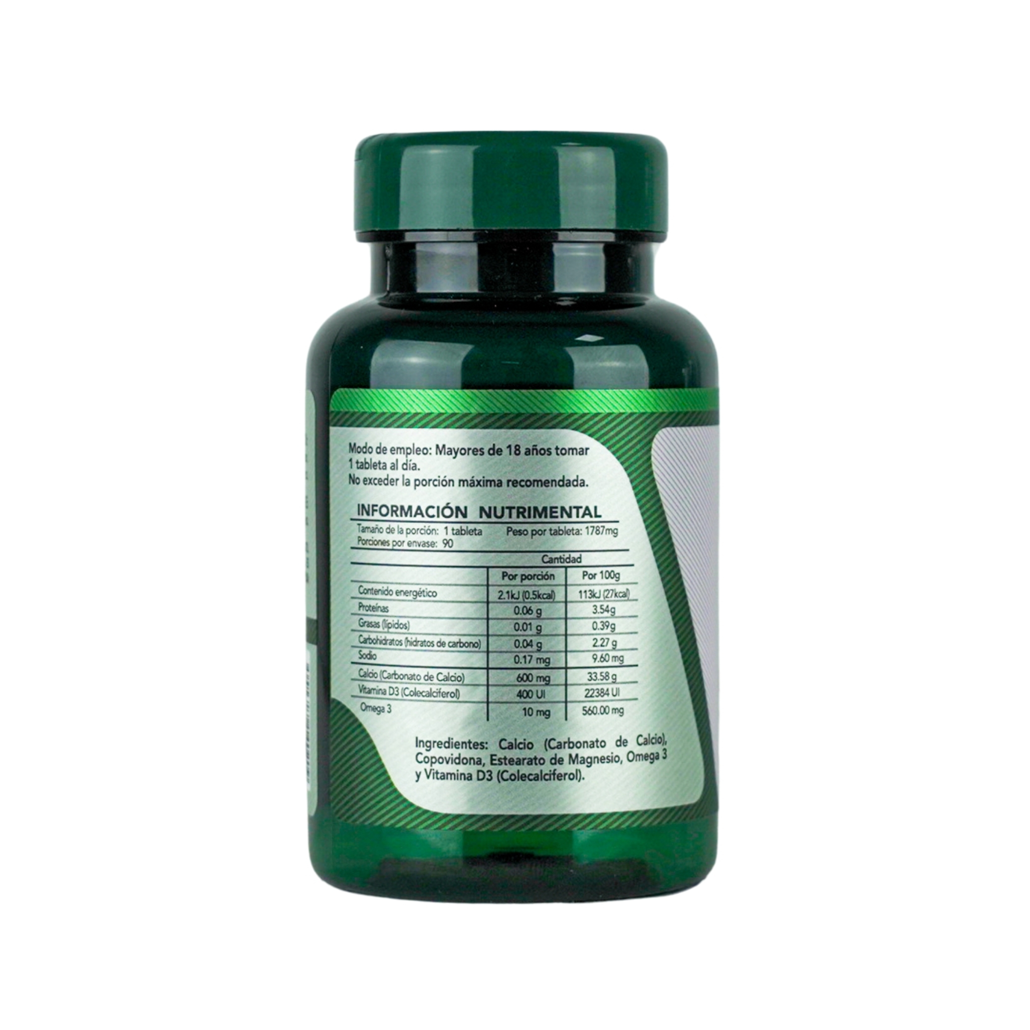 Foto 3 pulgar | Calcio Max 600 Triple Fuerza Herbalia Lab con Vitamina D3 Y Omega 3