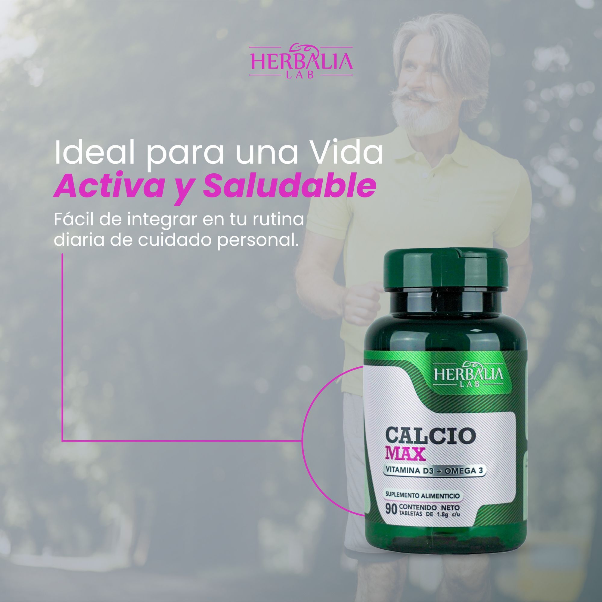 Foto 9 pulgar | Calcio Max 600 Triple Fuerza Herbalia Lab con Vitamina D3 Y Omega 3