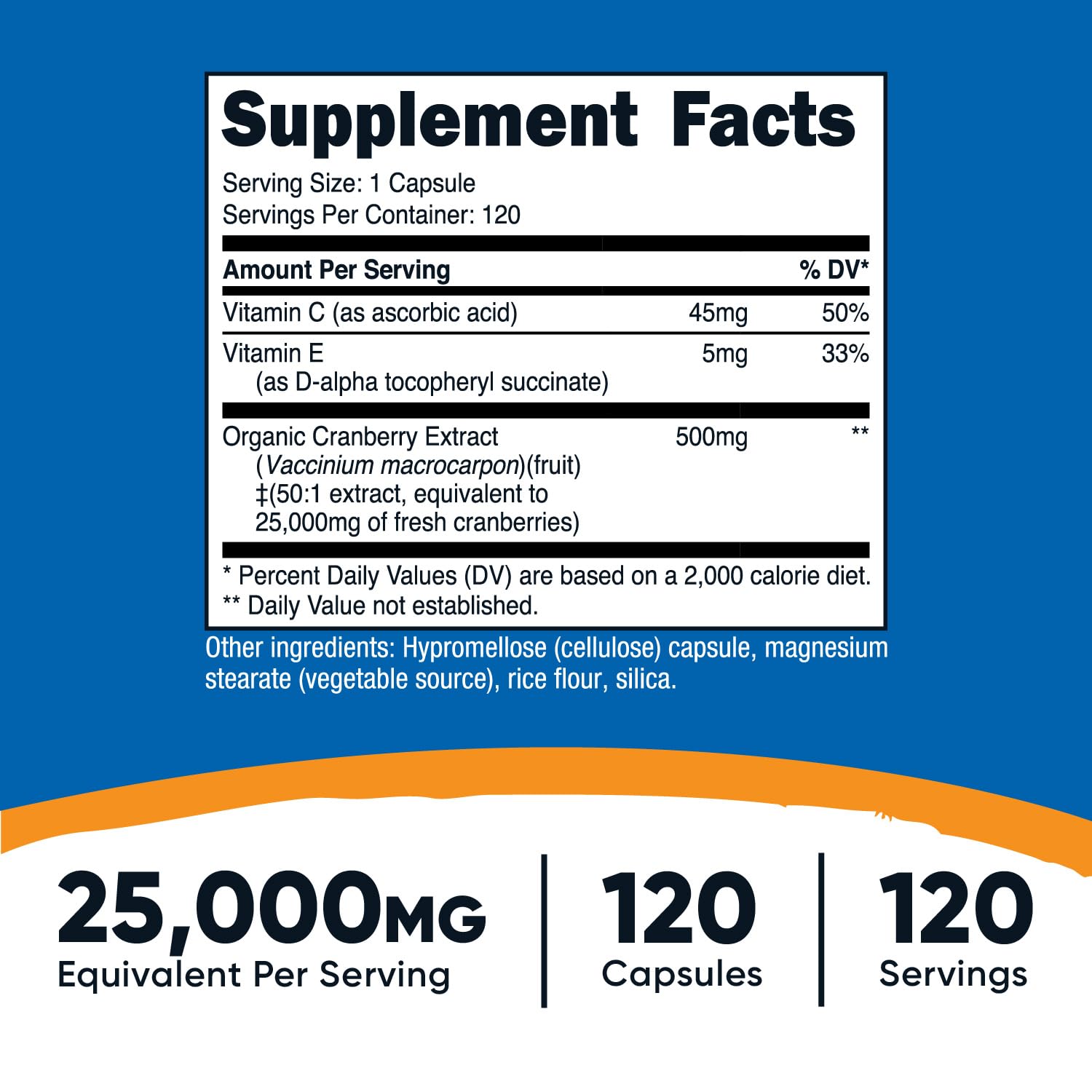 Foto 3 pulgar | Suplemento Nutricost de 25 000 mg de Extracto de Arándano con Vitaminas C Y E - Venta Internacional