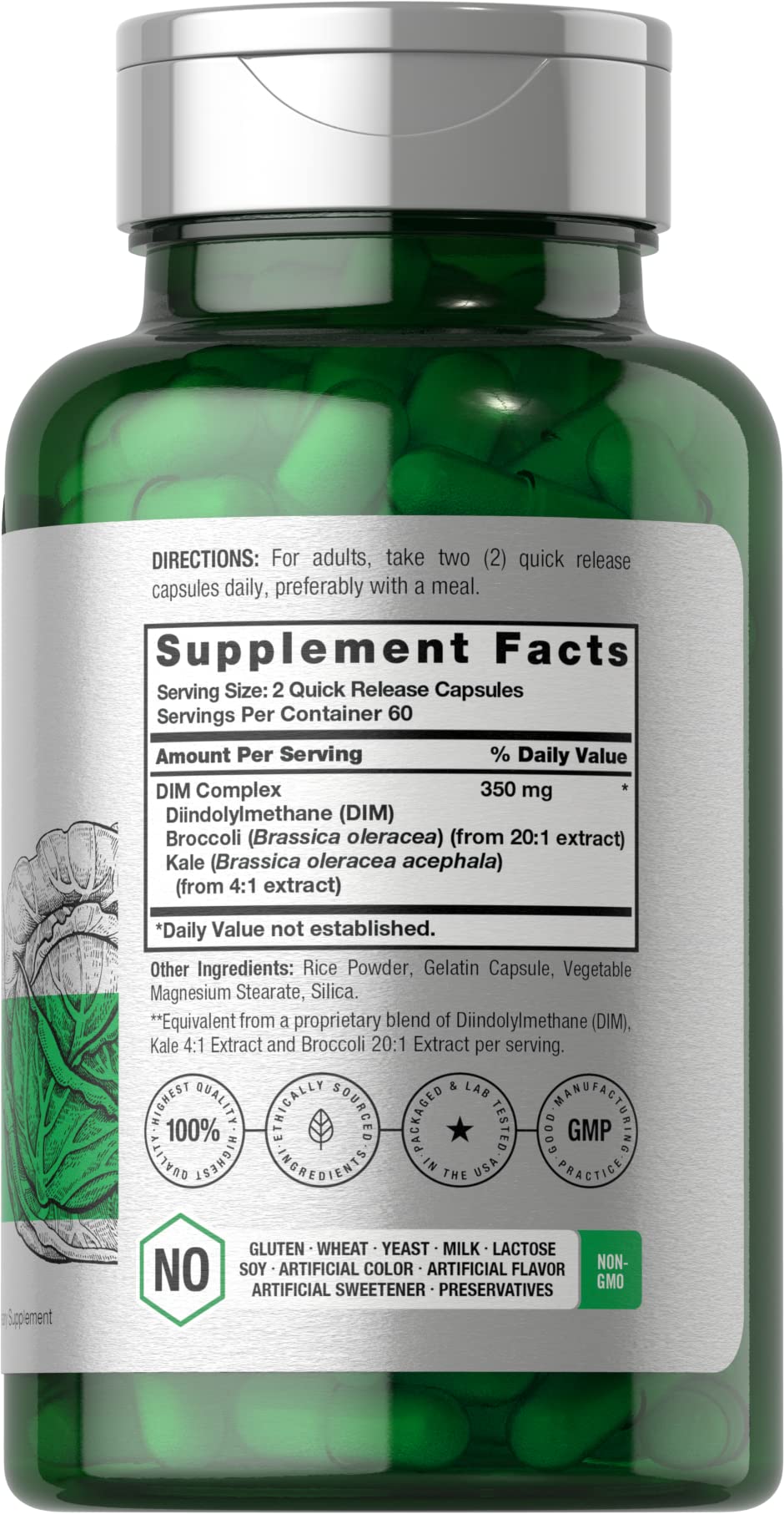 Foto 3 pulgar | Suplemento Horbäach Dim Complex 350 mg 120 Cápsulas - Venta Internacional