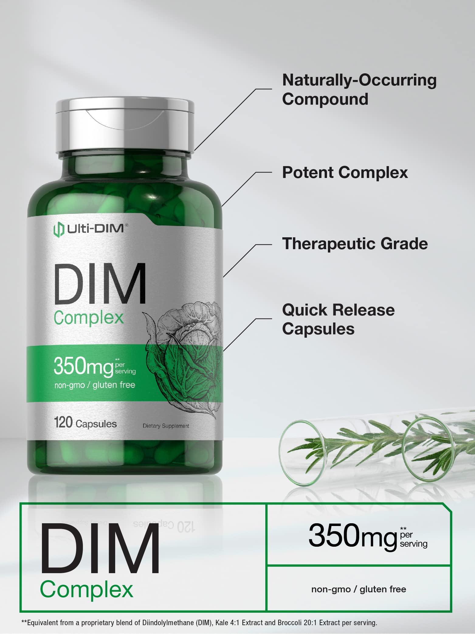 Foto 4 pulgar | Suplemento Horbäach Dim Complex 350 mg 120 Cápsulas - Venta Internacional