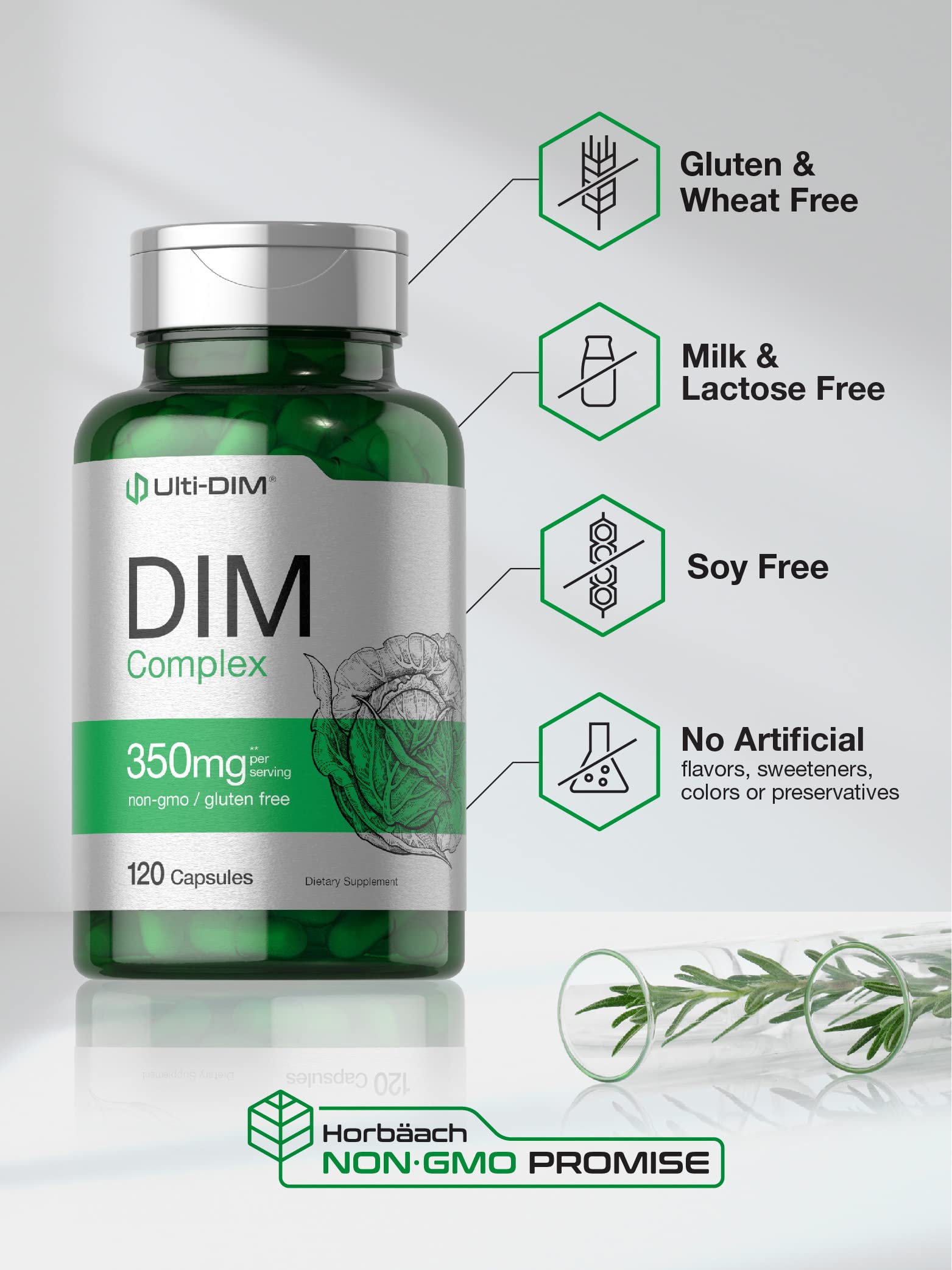 Foto 5 pulgar | Suplemento Horbäach Dim Complex 350 mg 120 Cápsulas - Venta Internacional