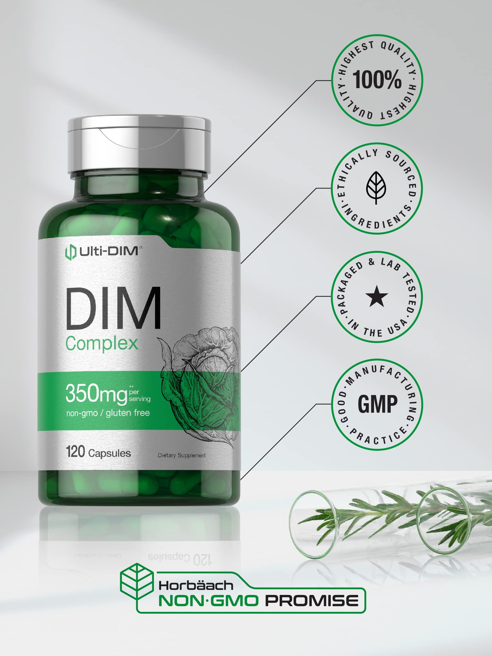 Foto 5 | Suplemento Horbäach Dim Complex 350 mg 120 Cápsulas - Venta Internacional