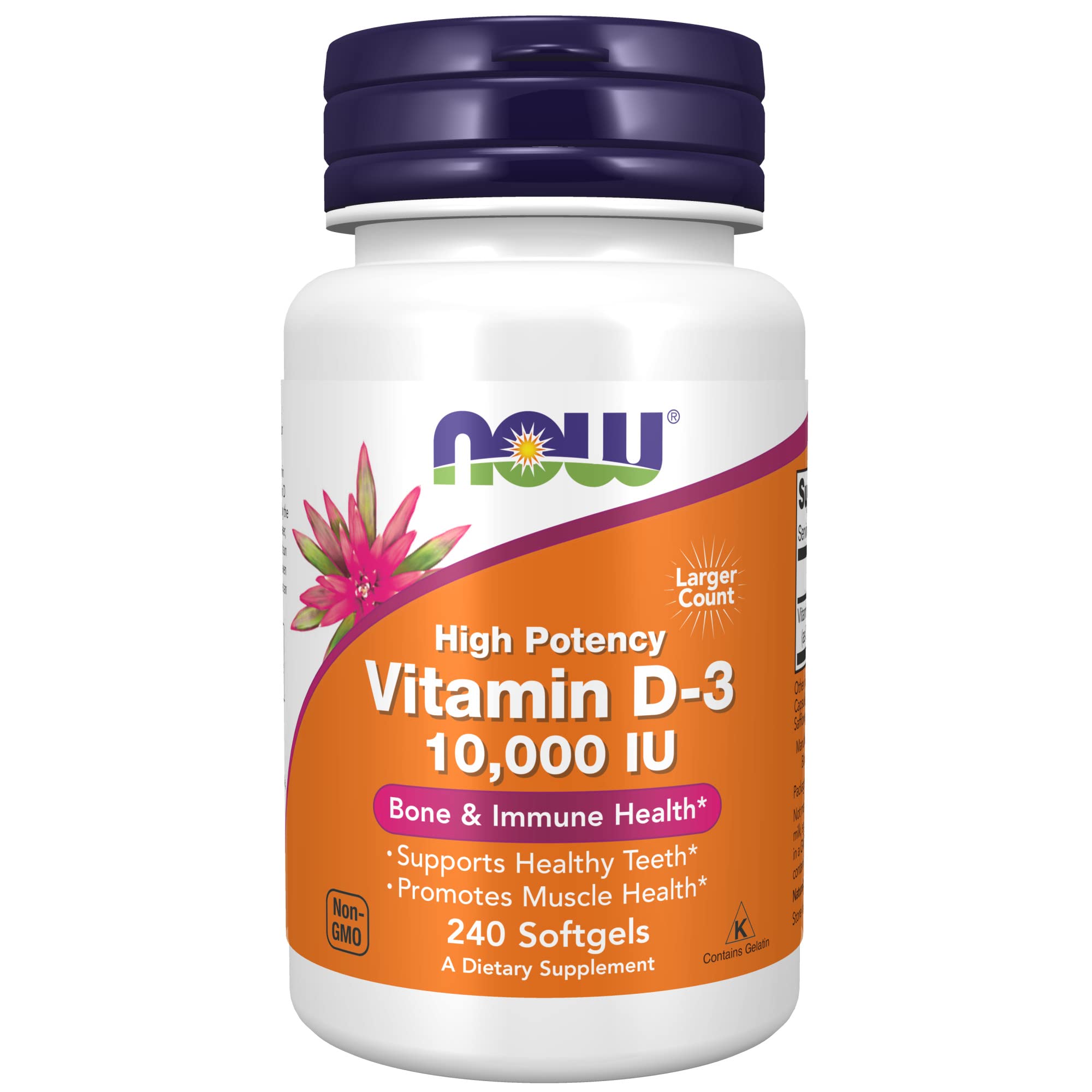 Foto 2 pulgar | Supplements Now Vitamina D-3 Cápsulas Blandas De 10.000 Ui, 240 Unidades - Venta Internacional