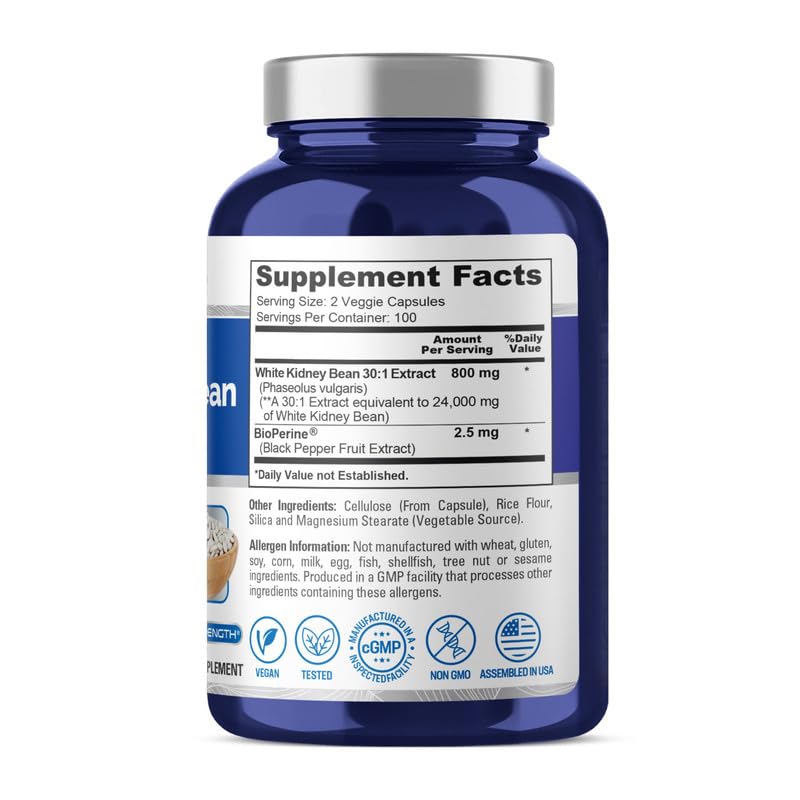 Foto 3 pulgar | Suplemento Nusapure de Extracto De Frijoles Blancos 24 000 mg  - Venta Internacional
