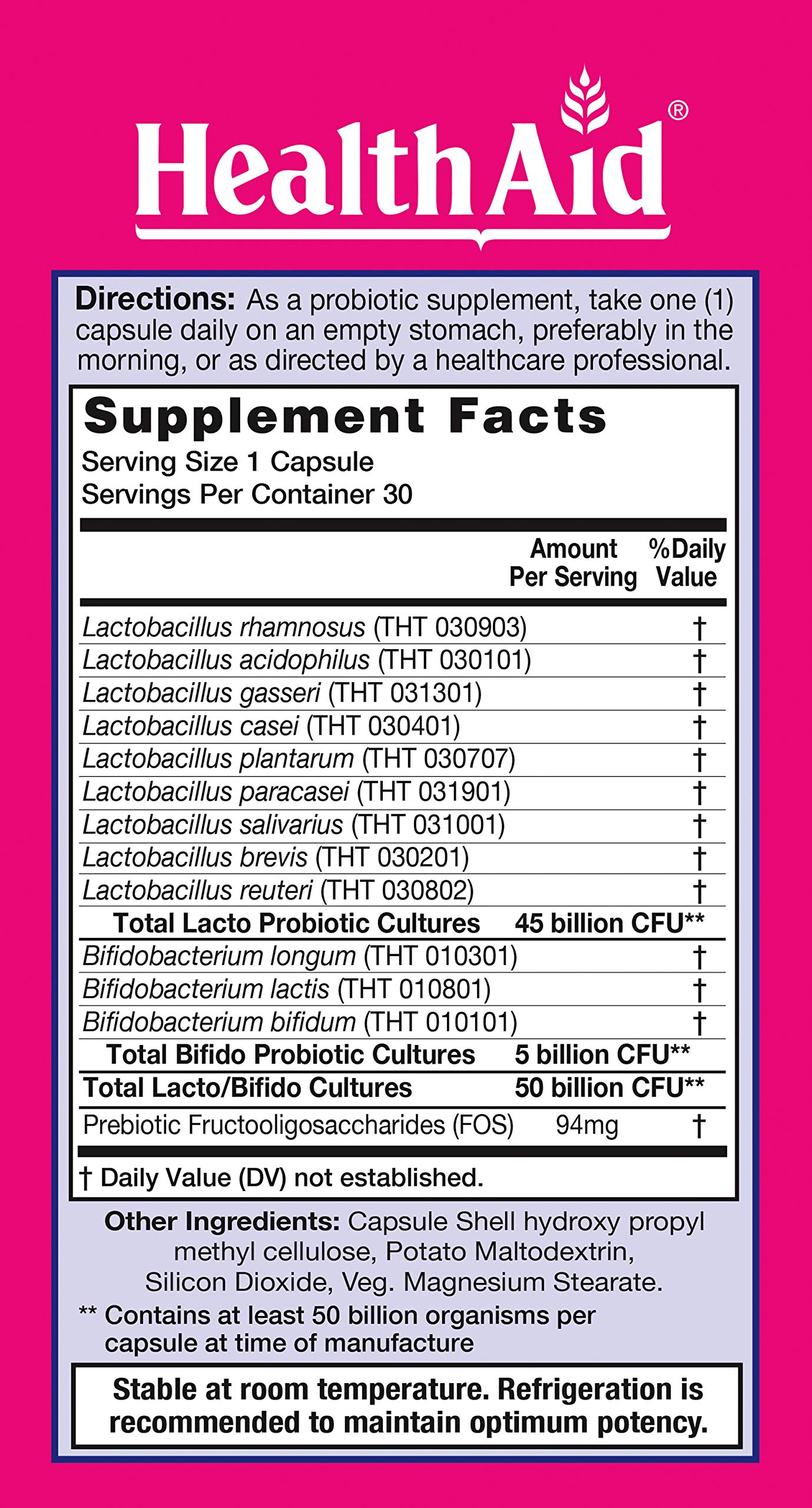Foto 4 pulgar | Suplemento HealthAid Femprobio 50 Mil Millones con Prebiótico 30 Piezas - Venta Internacional