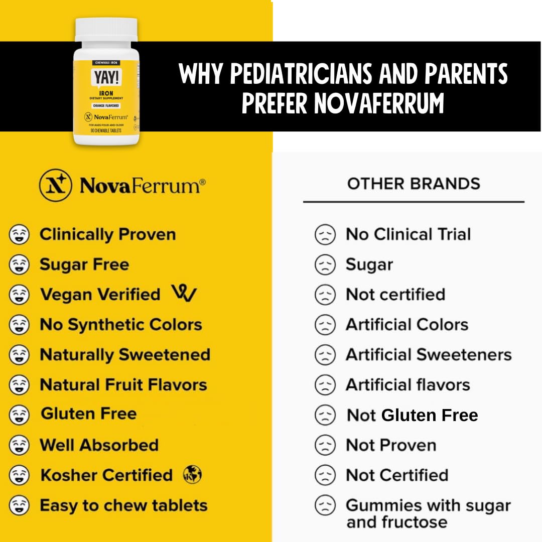 Foto 5 pulgar | Suplemento de Hierro Novaferrum Yay Masticable 18 mg 90 Porciones - Venta Internacional
