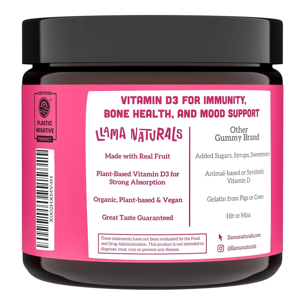 Foto 4 pulgar | Vitamina D3 Llama Naturals en Gomitas para Niños y Adultos 60 Unidades - Venta Internacional