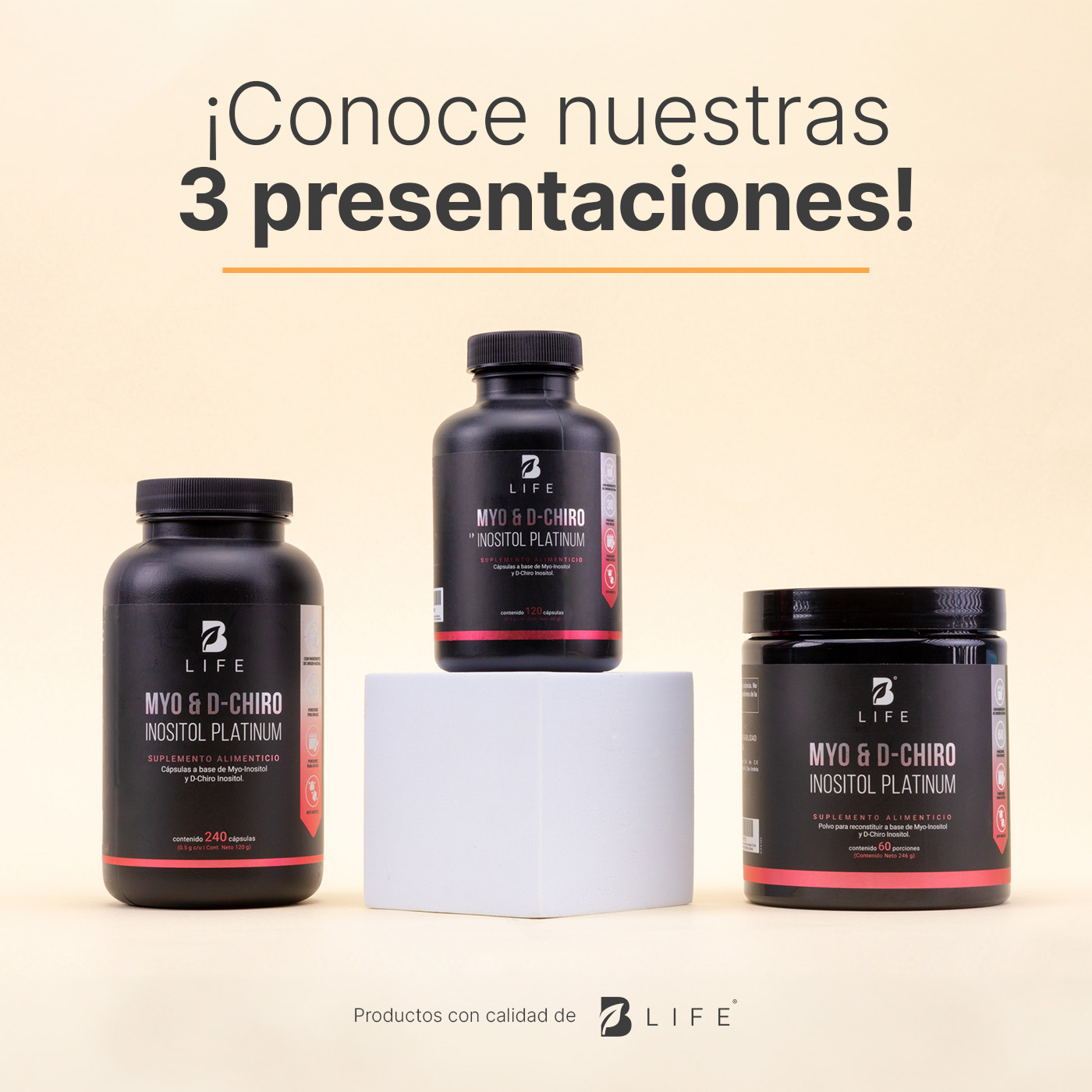 Foto 6 pulgar | Suplemento B Life Myo & D-Chiro de 60 Porciones