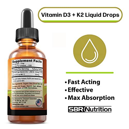 Foto 3 pulgar | Suplemento Sbr Nutrition Vitamina D3 + K2 - Venta Internacional