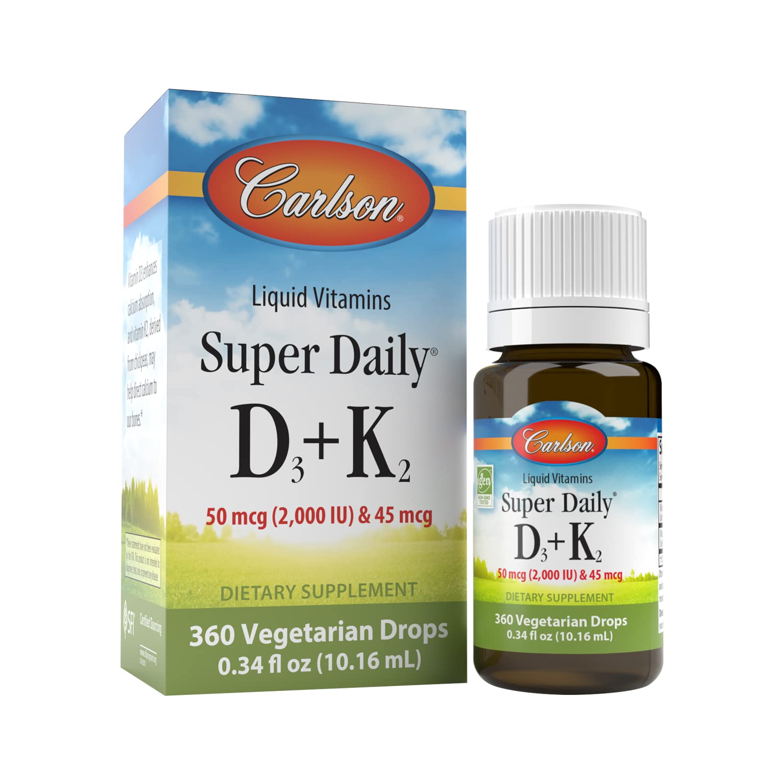Foto 2 pulgar | Suplemento Carlson Super Daily D3 + K2 16 Ml - Venta Internacional