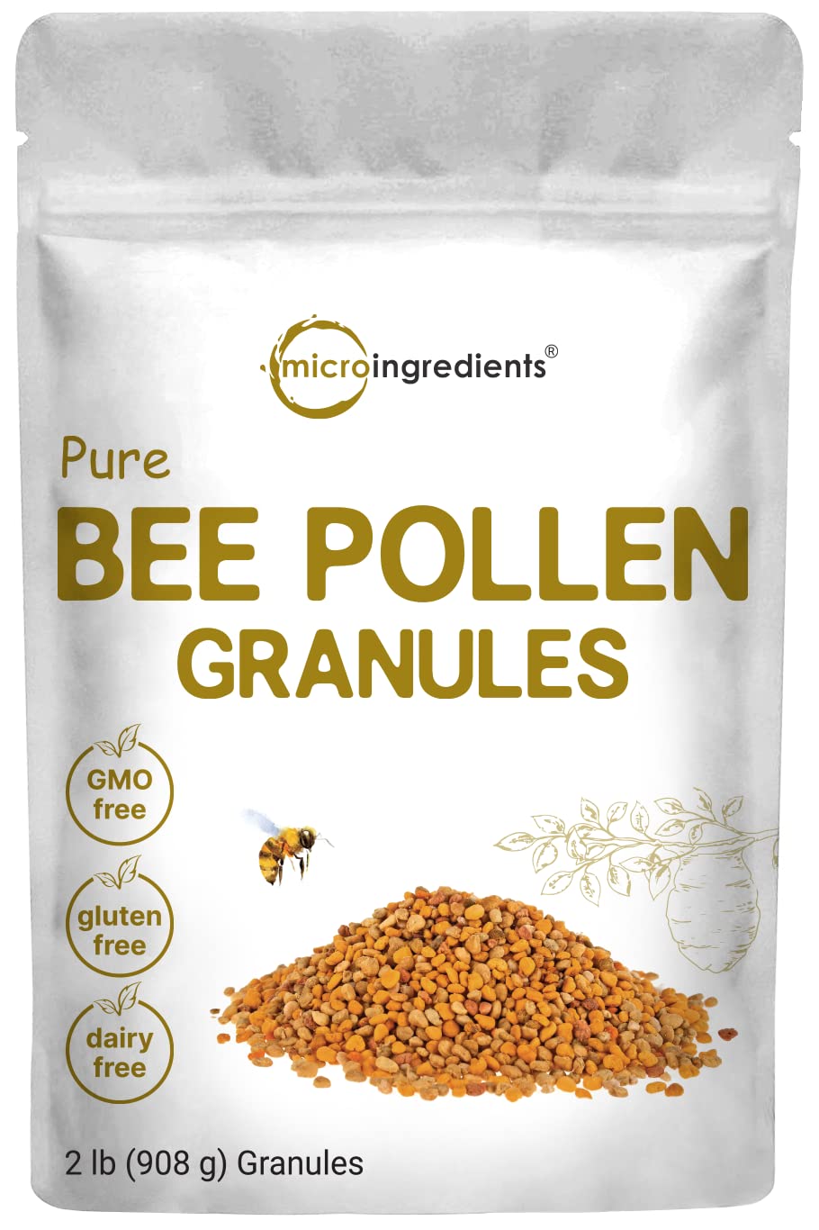Gránulos de Polen de Abeja Microingredientes 907 g Superalimento Crudo - Venta Internacional