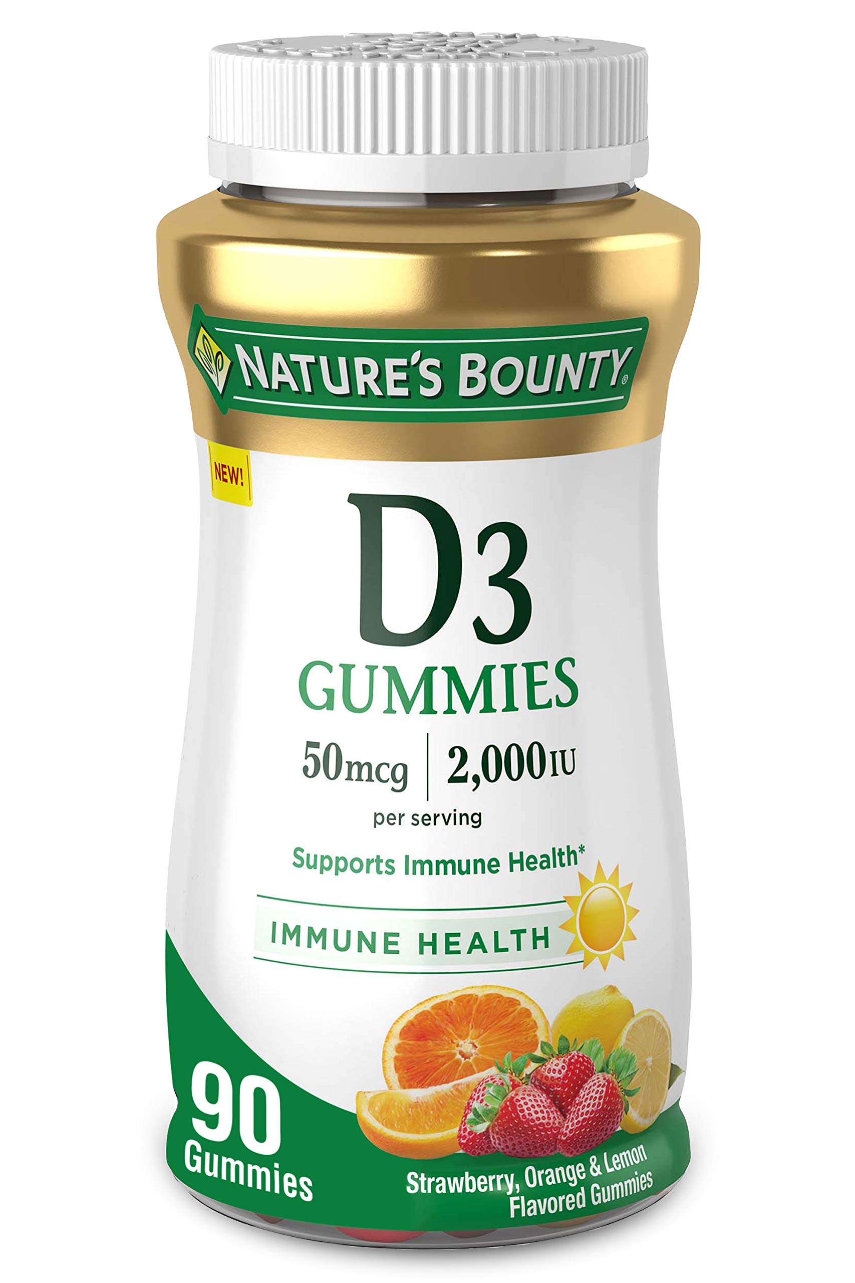 Foto 2 pulgar | Suplemento Vitamínico Nature's Bounty Vitamin D3 Gummies 2000 Ui - Venta Internacional