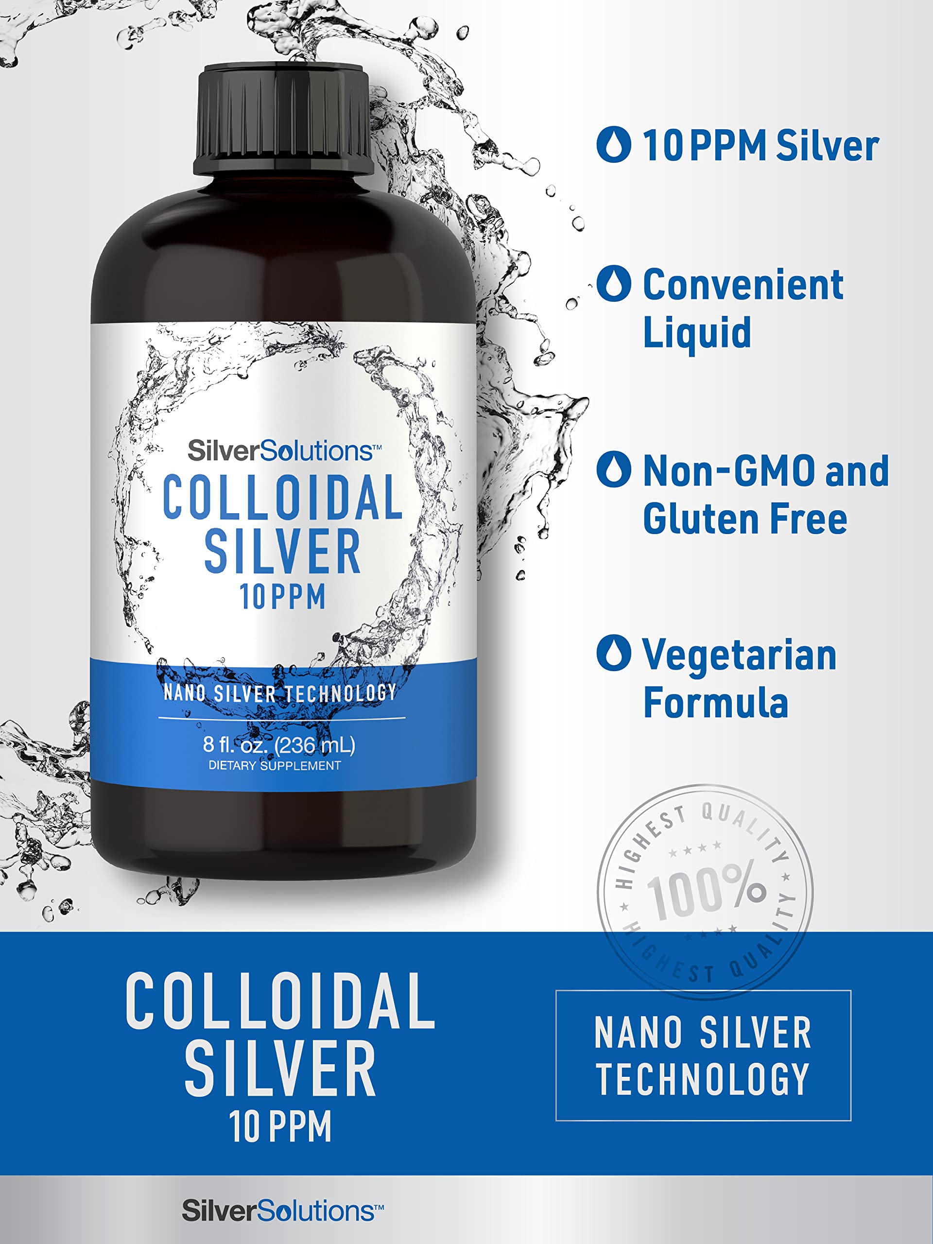 Foto 4 pulgar | Suplemento de Plata Coloidal Carlyle 10 Ppm 236 Ml- Venta Internacional