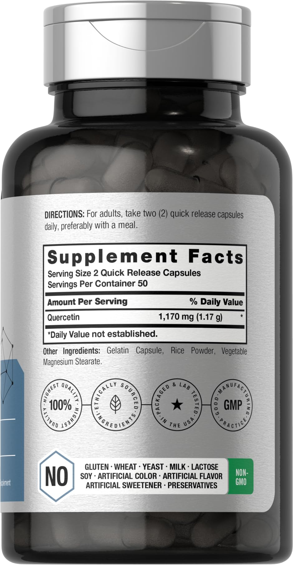 Foto 3 pulgar | Suplemento Horbäach Cápsulas De Quercetina 1170 Mg 100 Unidades - Venta Internacional