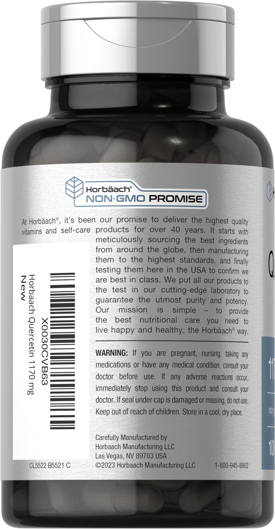 Foto 4 pulgar | Suplemento Horbäach Cápsulas De Quercetina 1170 Mg 100 Unidades - Venta Internacional