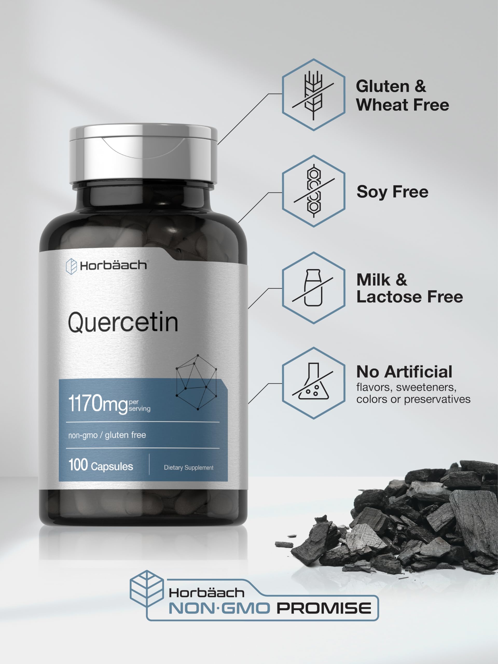 Foto 6 pulgar | Suplemento Horbäach Cápsulas De Quercetina 1170 Mg 100 Unidades - Venta Internacional