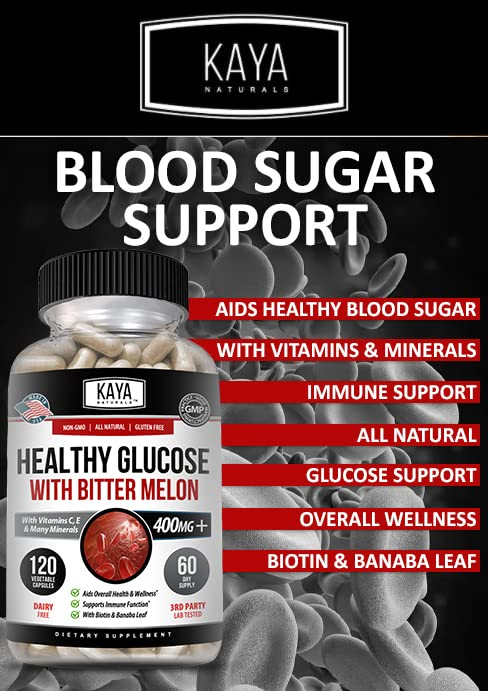 Foto 3 pulgar | Suplemento Kaya Naturals Healthy Gluco con Melón Amargo 120 C - Venta Internacional