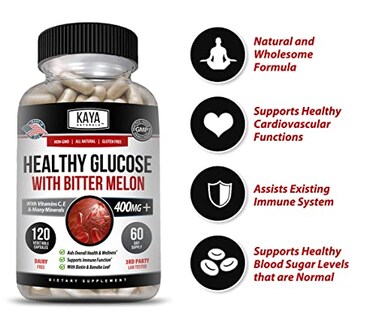 Foto 3 | Suplemento Kaya Naturals Healthy Gluco con Melón Amargo 120 C - Venta Internacional