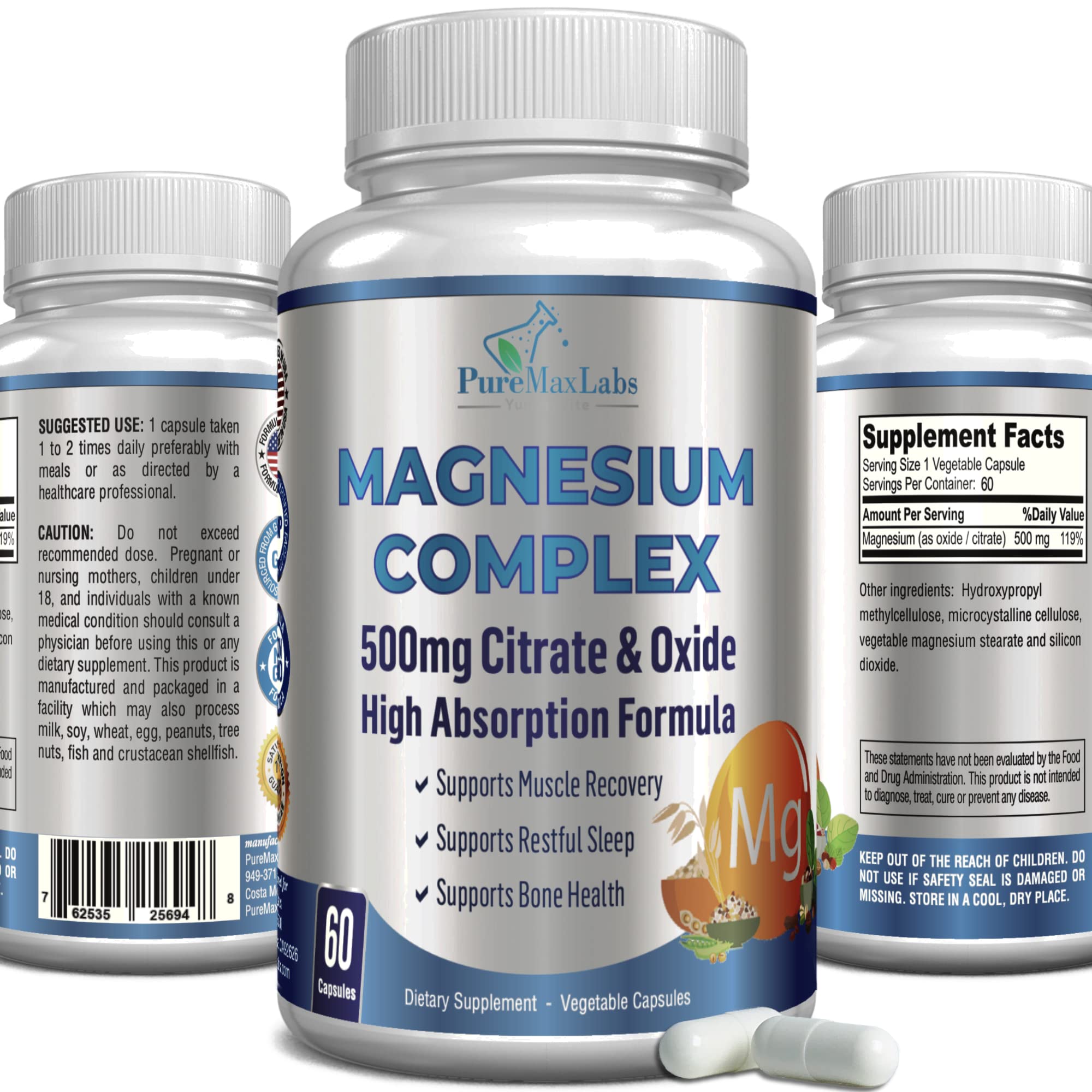 Foto 2 pulgar | Suplemento Yummyvite de Magnesio 500 Mg 60 Cápsulas - Venta Internacional