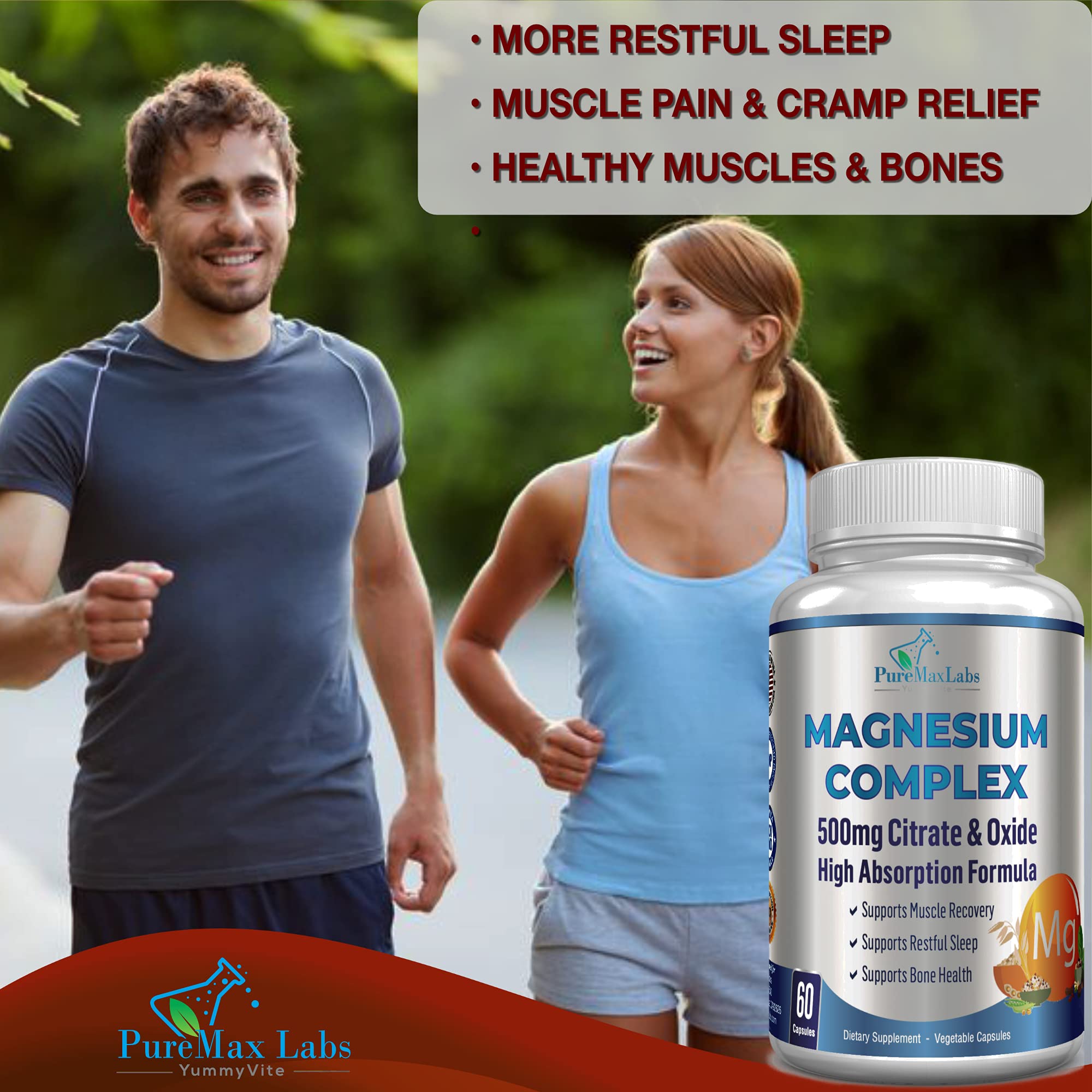 Foto 3 | Suplemento Yummyvite de Magnesio 500 Mg 60 Cápsulas - Venta Internacional