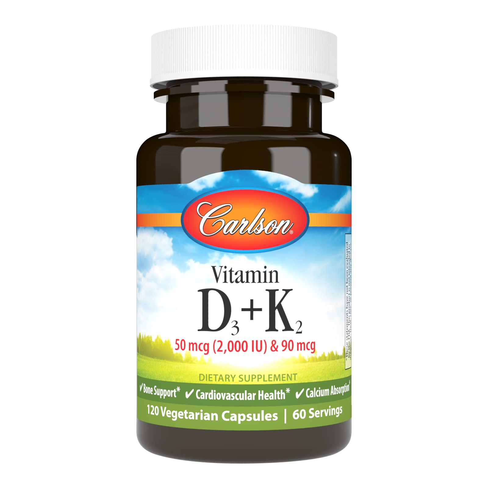 Foto 2 pulgar | Suplemento Carlson de Vitamina D3 + K2 50 Mcg/2000 Ui Y 90 Mcg Mk7 - Venta Internacional