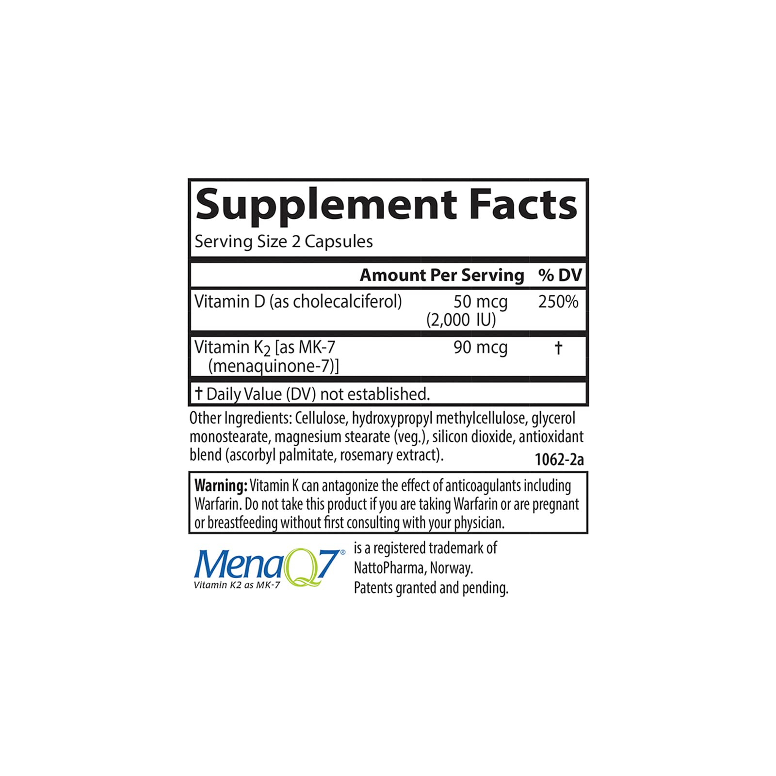 Foto 5 pulgar | Suplemento Carlson de Vitamina D3 + K2 50 Mcg/2000 Ui Y 90 Mcg Mk7 - Venta Internacional
