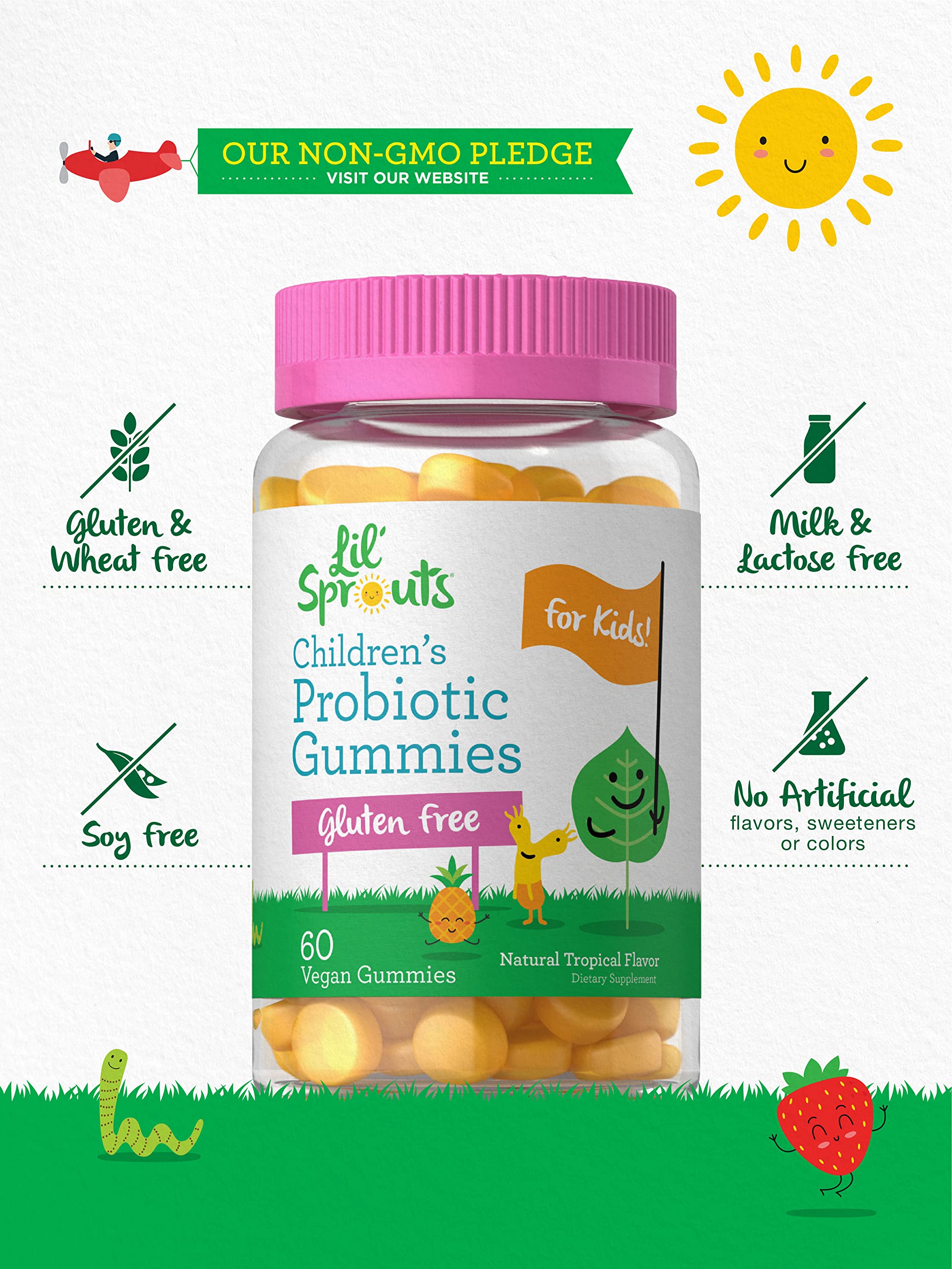 Foto 5 pulgar | Suplemento Probiótico Carlyle Lil' Sprouts 60 Gummies Kids - Venta Internacional