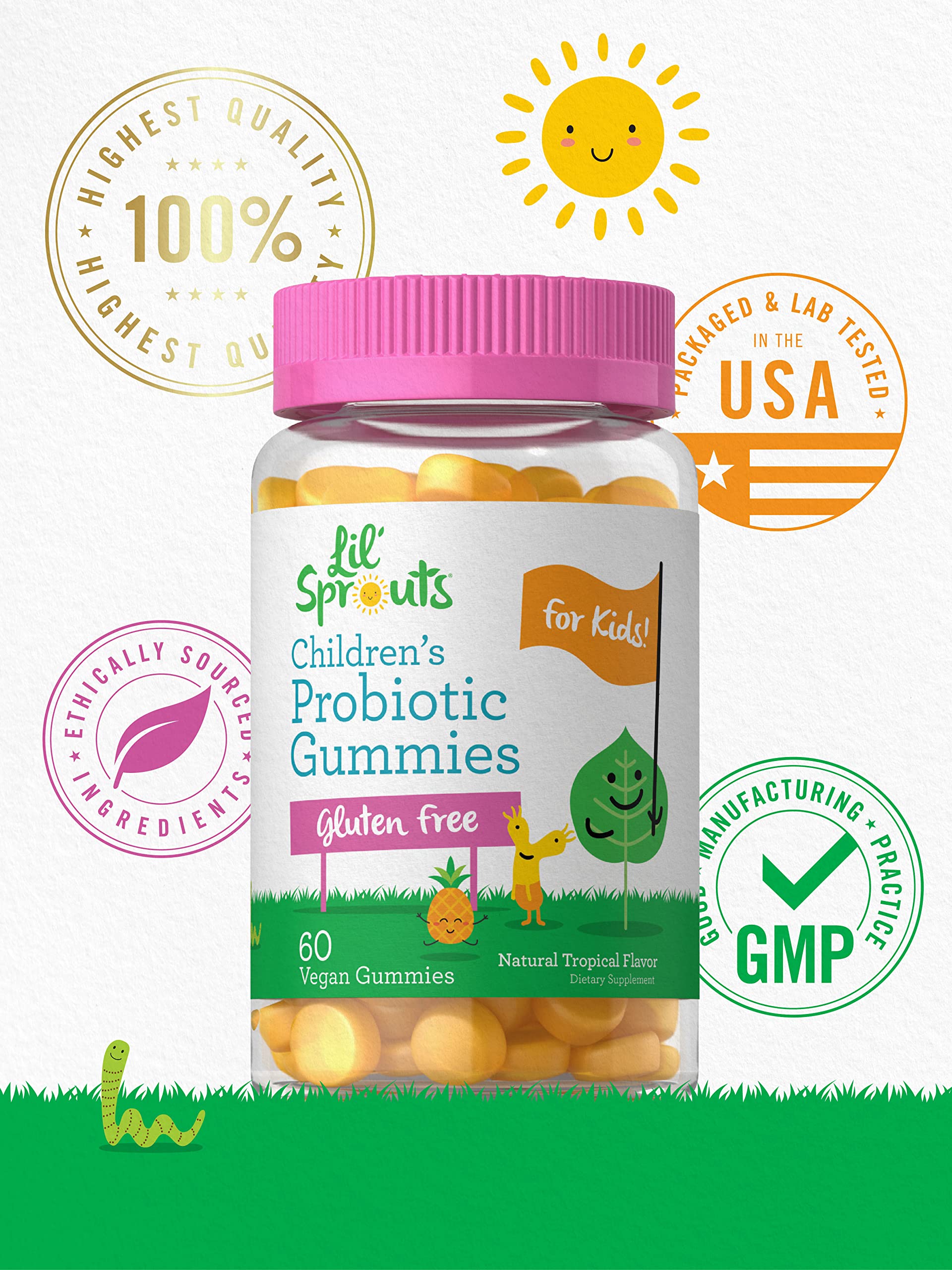 Foto 6 pulgar | Suplemento Probiótico Carlyle Lil' Sprouts 60 Gummies Kids - Venta Internacional