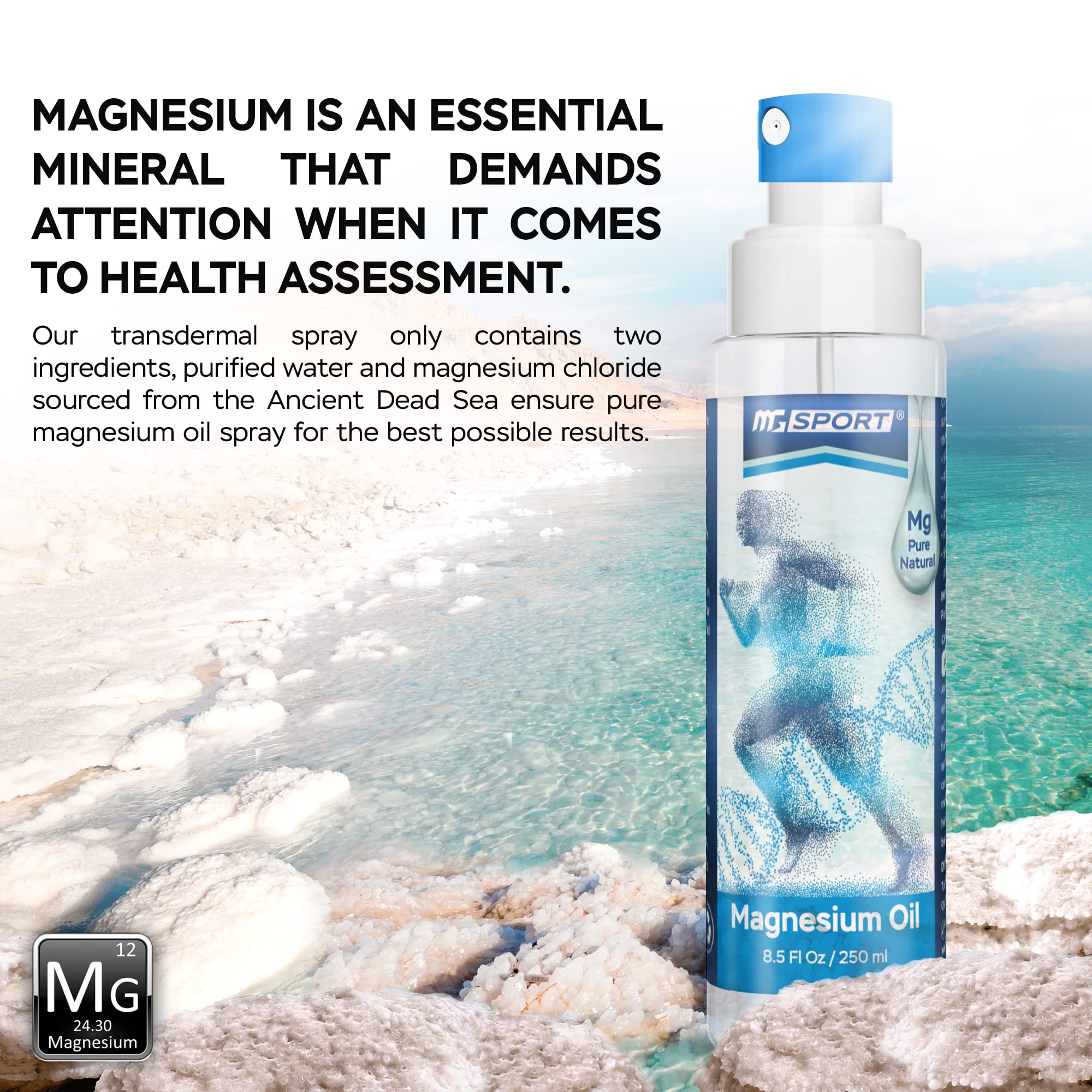 Foto 6 pulgar | Spray de Aceite de Magnesio MgSport de Alta Absorción 250 ml del Mar Muerto - Venta Internacional