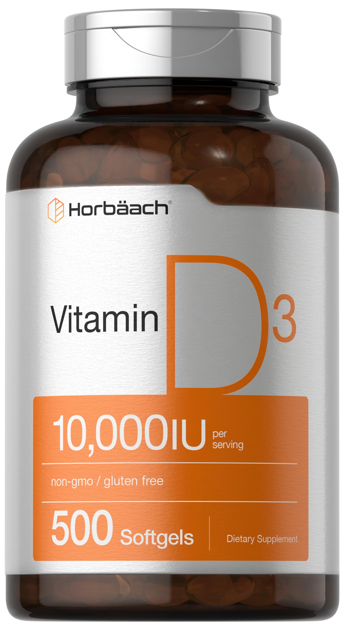 Foto 2 pulgar | Suplemento Horbäach De Vitamina D3 10000 Ui 500 Cápsulas Blandas - Venta Internacional