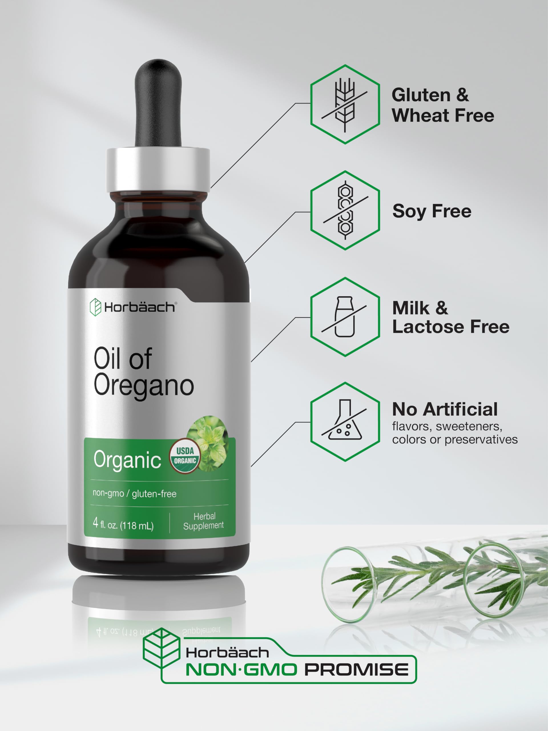 Foto 6 pulgar | Suplemento de Aceite de Orégano Orgánico Horbäach 118 Ml- Venta Internacional