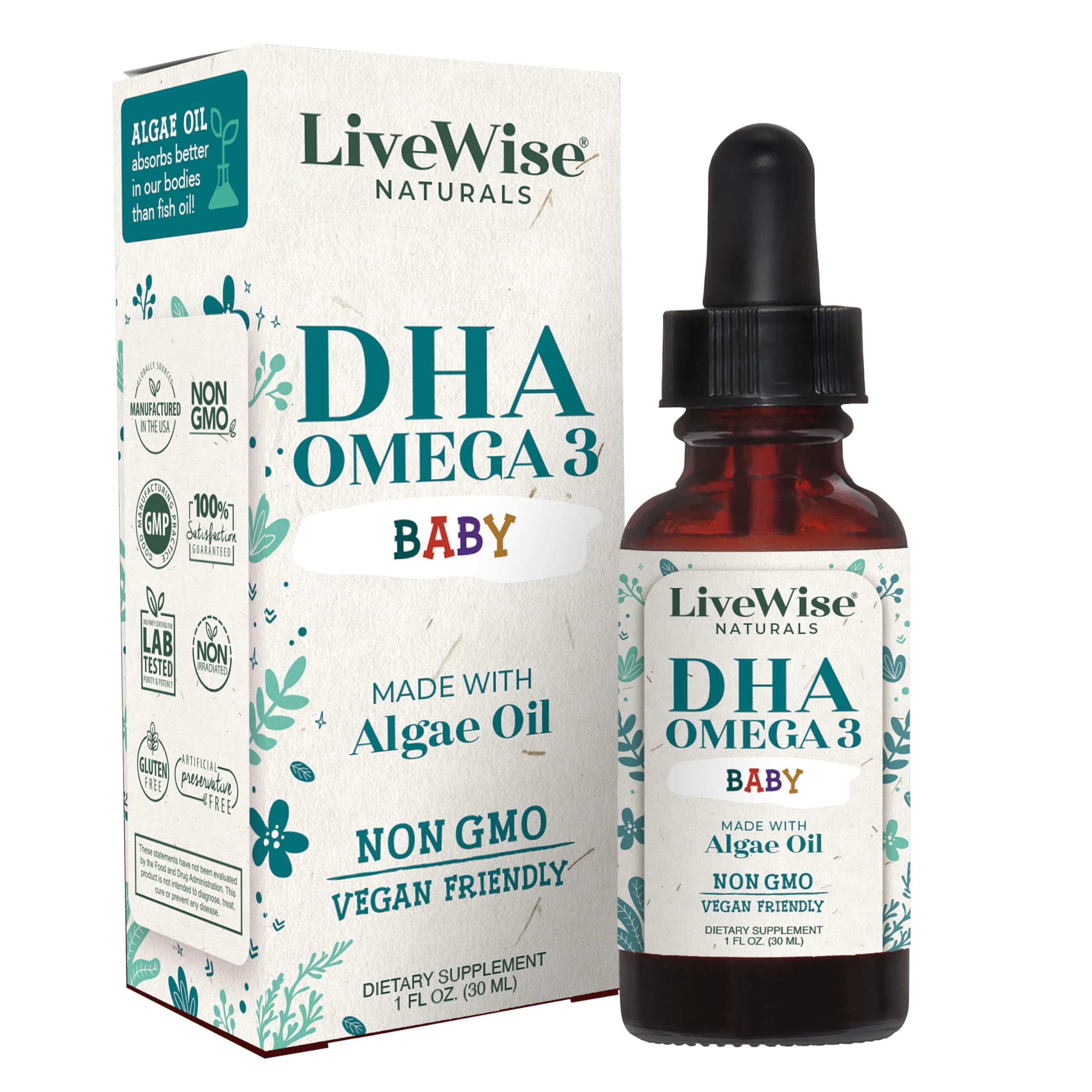 Foto 3 pulgar | Suplemento en Gotas Live Wise Naturals Dha Omega 3 - Venta Internacional