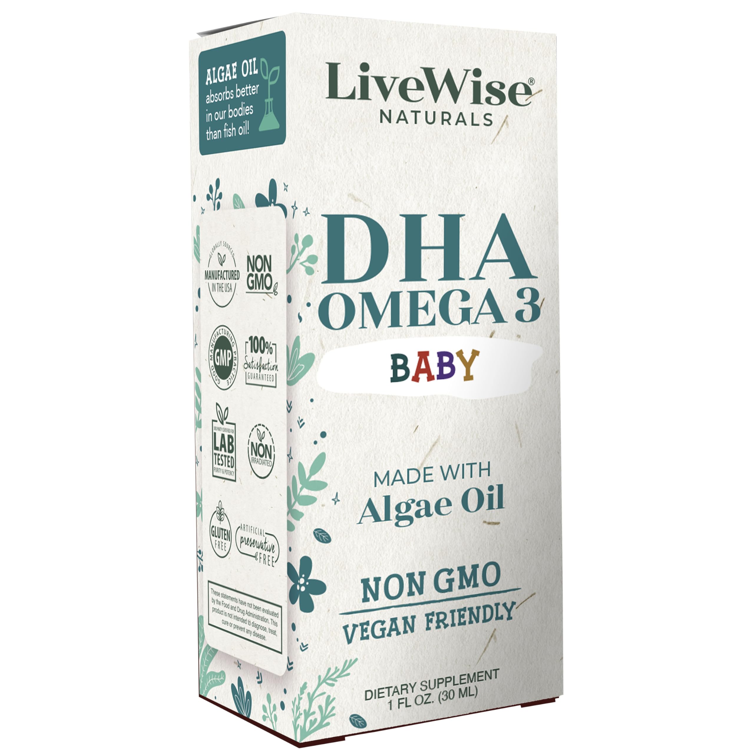 Foto 6 pulgar | Suplemento en Gotas Live Wise Naturals Dha Omega 3 - Venta Internacional