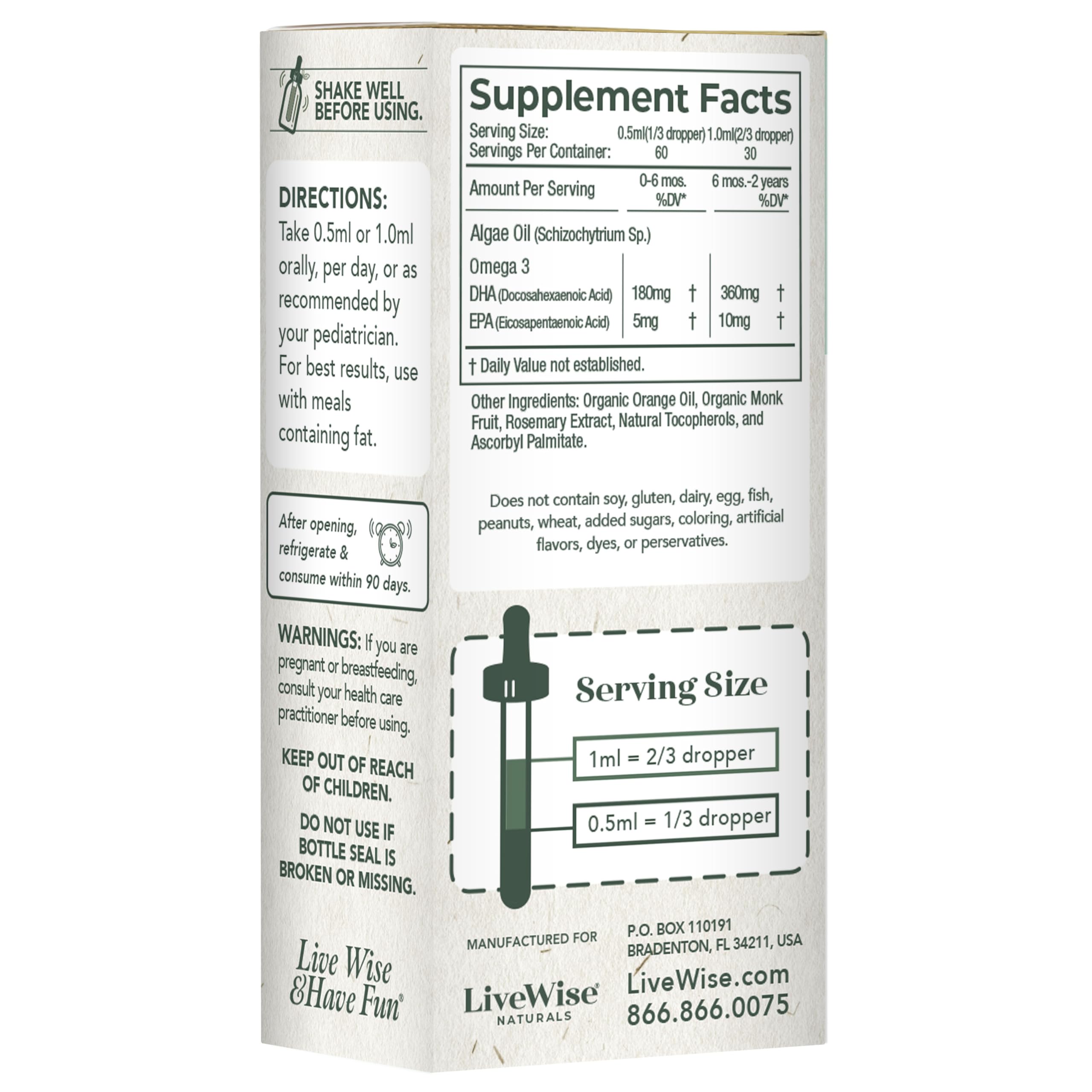 Foto 7 pulgar | Suplemento en Gotas Live Wise Naturals Dha Omega 3 - Venta Internacional