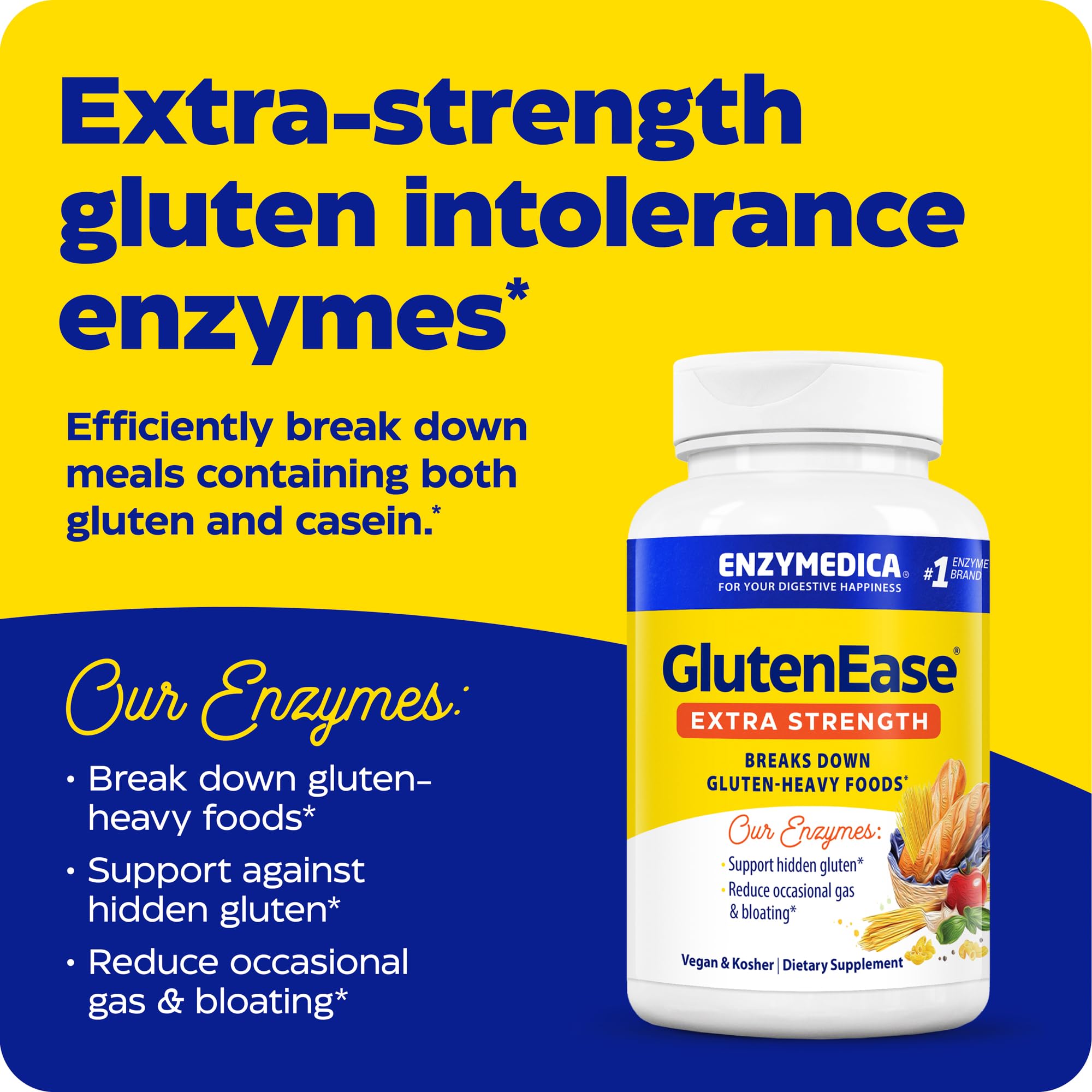 Foto 2 | Suplemento Enzymedica Glutenease Extra Strength 30 Cápsulas - Venta Internacional