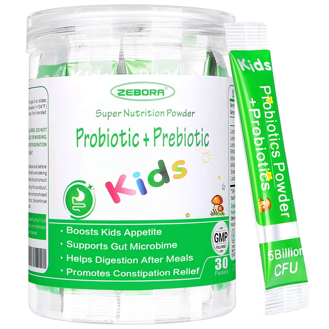 Foto 2 pulgar | Polvo Probiótico y Prebiótico Zebora para Niños 30 Paquetes - Venta Internacional