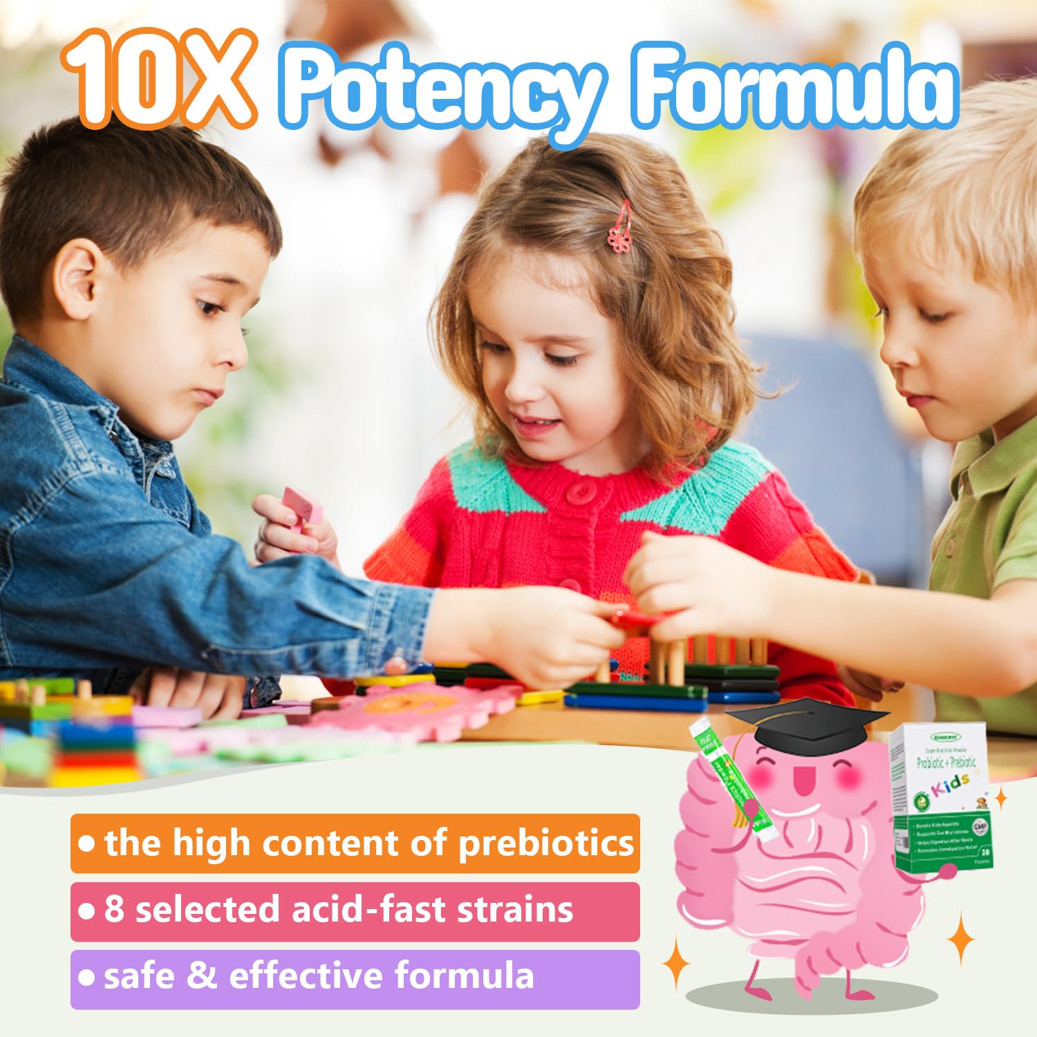 Foto 8 pulgar | Polvo Probiótico y Prebiótico Zebora para Niños 30 Paquetes - Venta Internacional