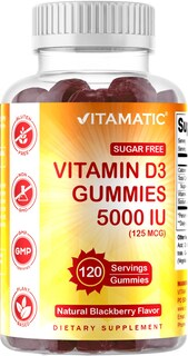 Foto 1 | Gomitas de Vitamina D3 Vitamatic 5000 Ui sin Azúcar 120 Porciones - Venta Internacional