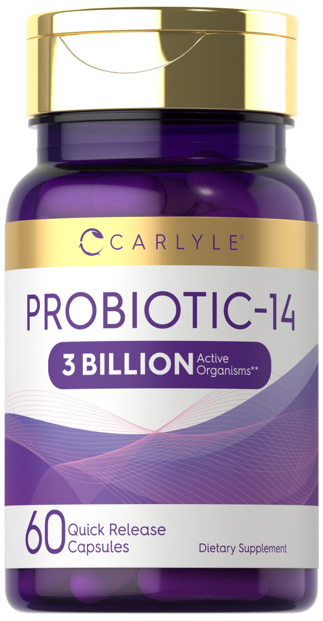 Foto 2 pulgar | Probiótico Carlyle Probiotic-14 con 3 Mil Millones de CFU 60 Cápsulas - Venta Internacional