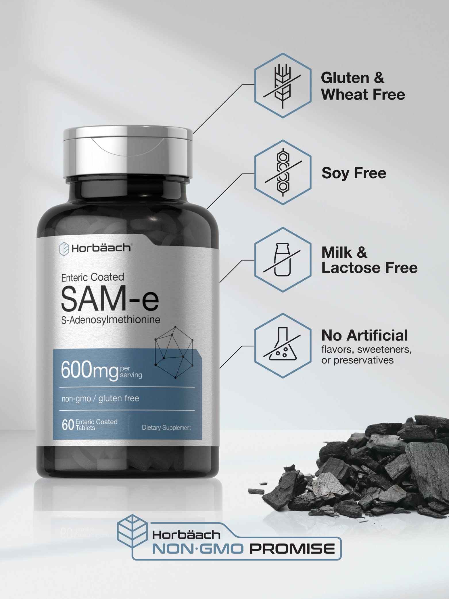 Foto 5 pulgar | Suplemento Horbaach Sam-e 600 mg 60 Comprimidos - Venta Internacional