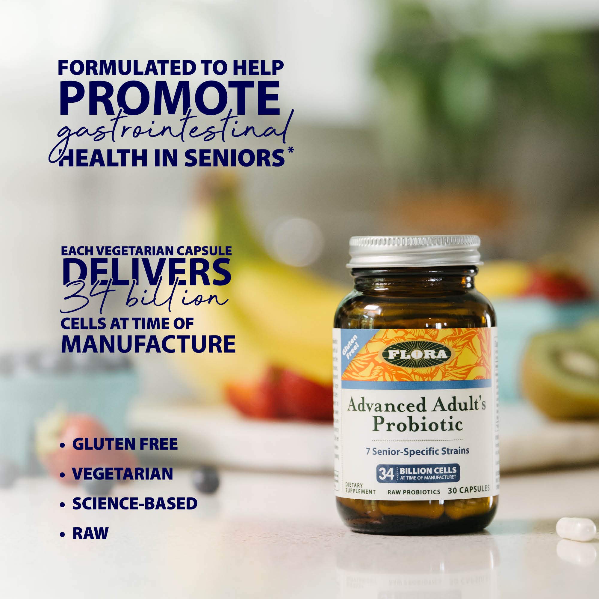 Foto 4 pulgar | Mezcla Avanzada Probiotic Flora 34 Mil Millones 60 Cápsulas para Adultos - Venta Internacional