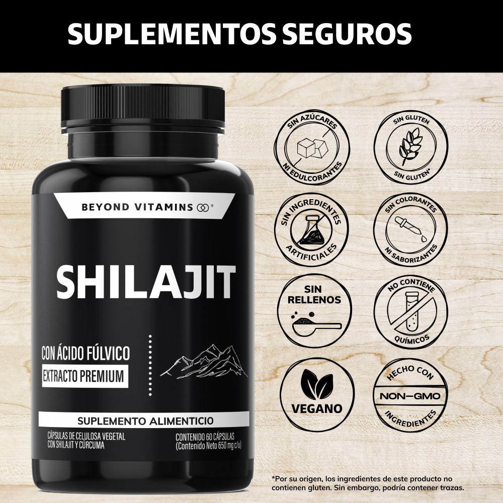 Foto 3 pulgar | Suplemento Alimenticio Extracto Premium Shilajit Y Raíz De Cúrcuma Beyond Vitamins B_SHILAJIT_60 60 Cápsulas
