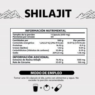 Foto 3 | Suplemento Alimenticio Extracto Premium Shilajit Y Raíz De Cúrcuma Beyond Vitamins B_SHILAJIT_60 60 Cápsulas