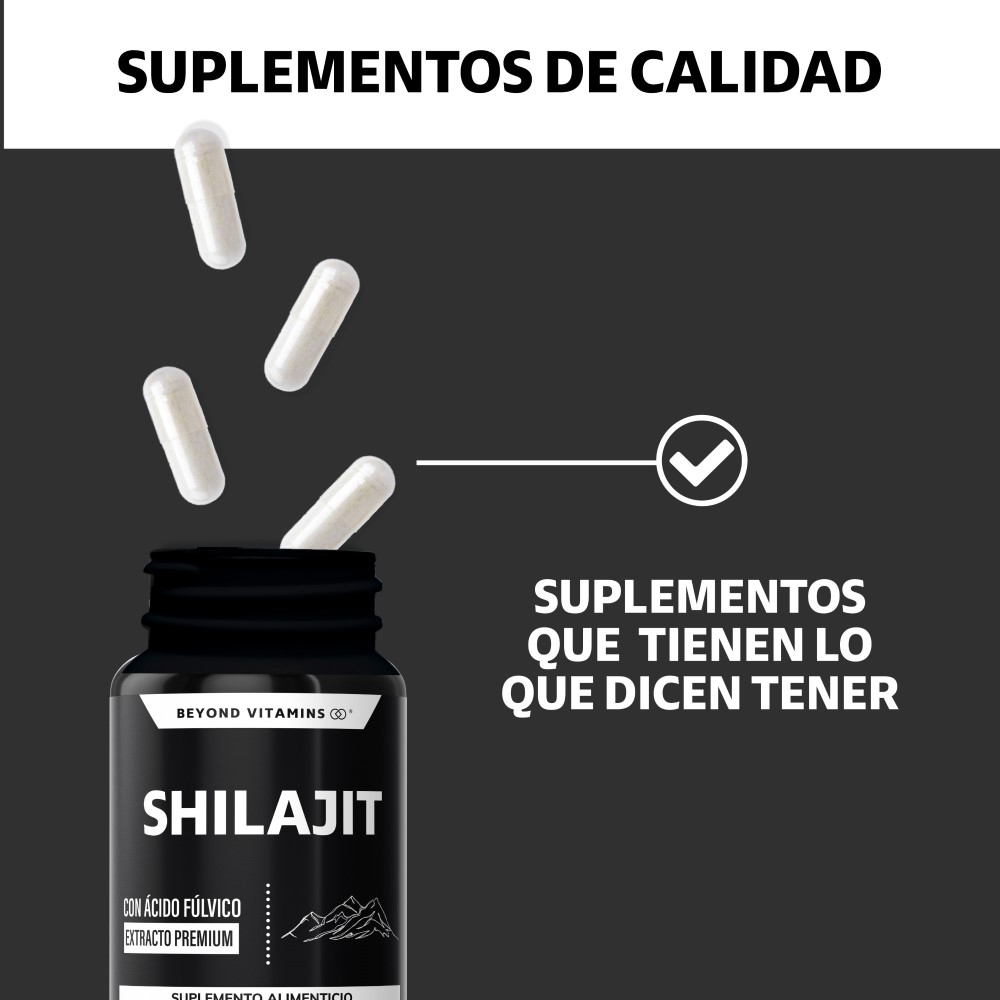 Foto 7 pulgar | Suplemento Alimenticio Extracto Premium Shilajit Y Raíz De Cúrcuma Beyond Vitamins B_SHILAJIT_60 60 Cápsulas