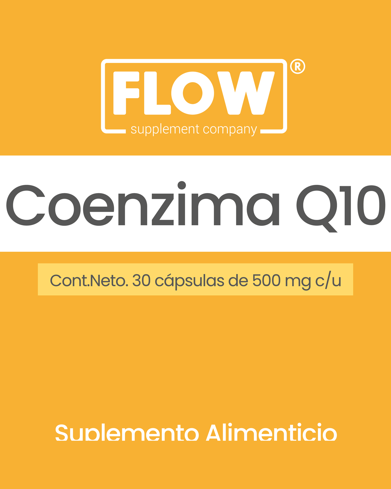 Foto 3 pulgar | Flow Vitaminas Minerales y Suplementos Coenzima Q10 (120mg) 30 Cápsulas de 500 mg
