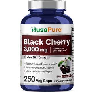 Foto 1 | Suplemento Nusapure Extracto de Cereza Negra 3000 mg 250 Cápsulas - Venta Internacional